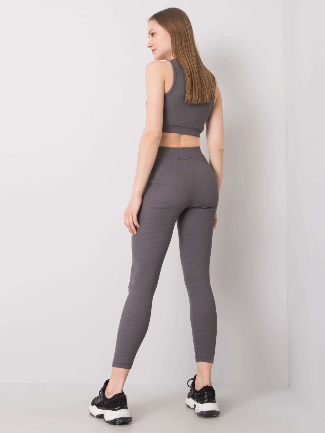 Tmavě šedý sportovní komplet FOR FITNESS