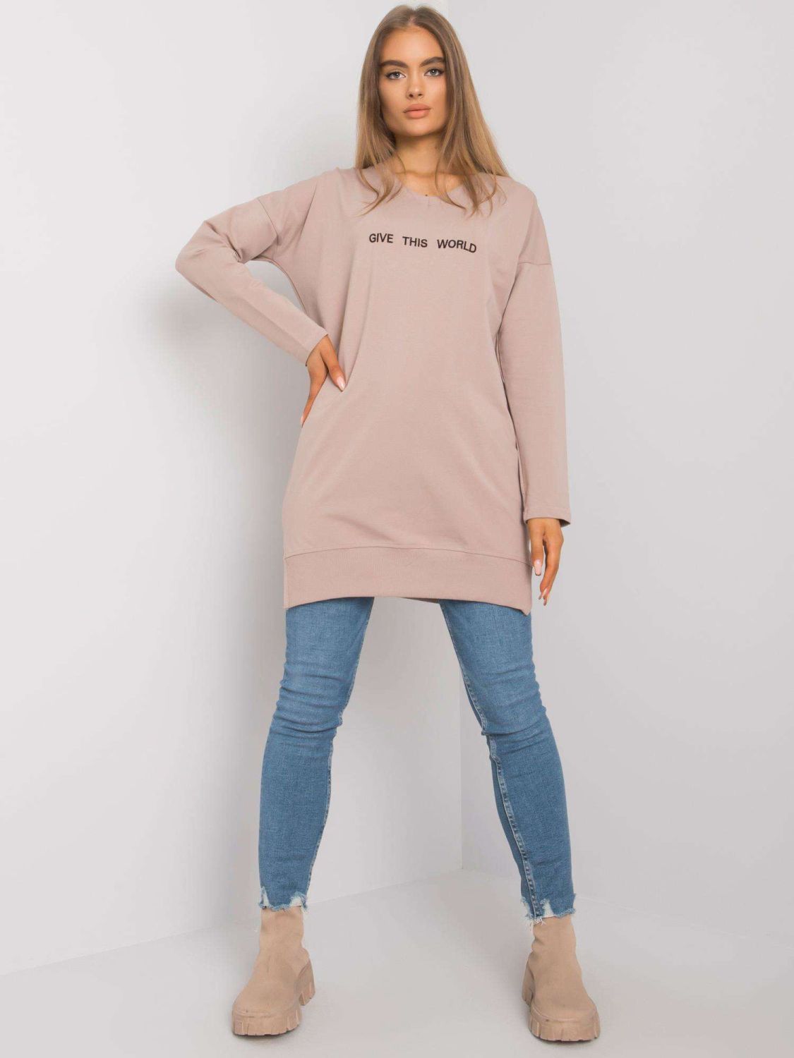 Béžová dámská tunika