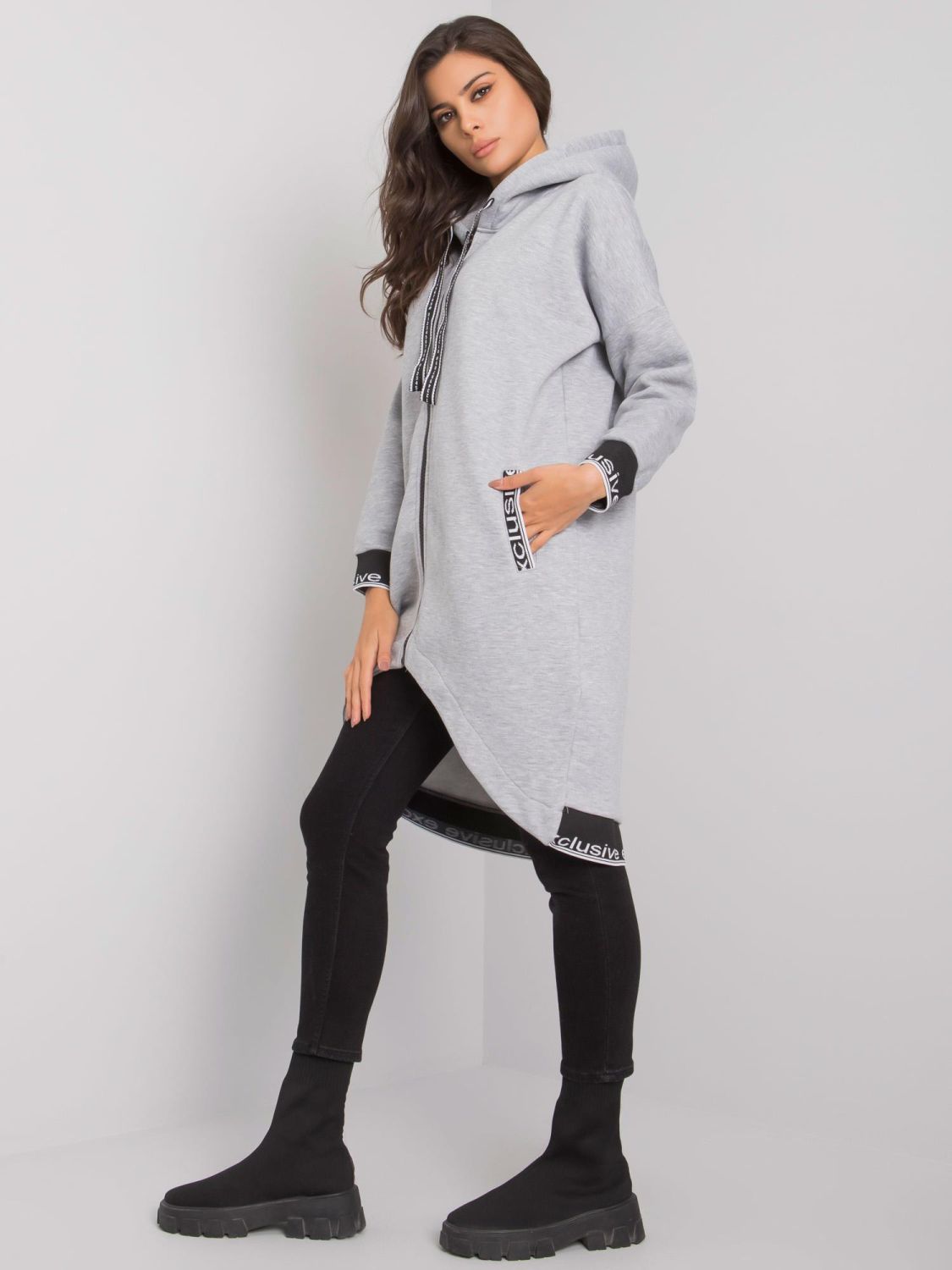Šedá dámská mikina