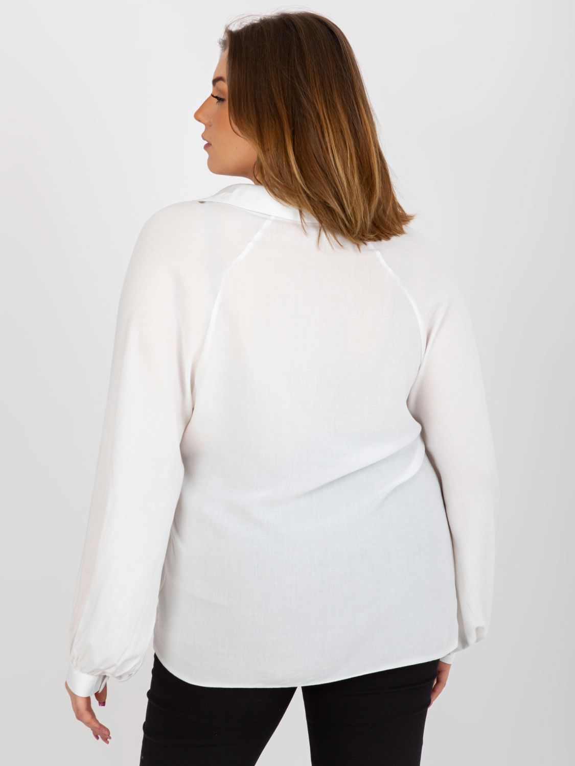 Ecru košilová halenka s límečkem