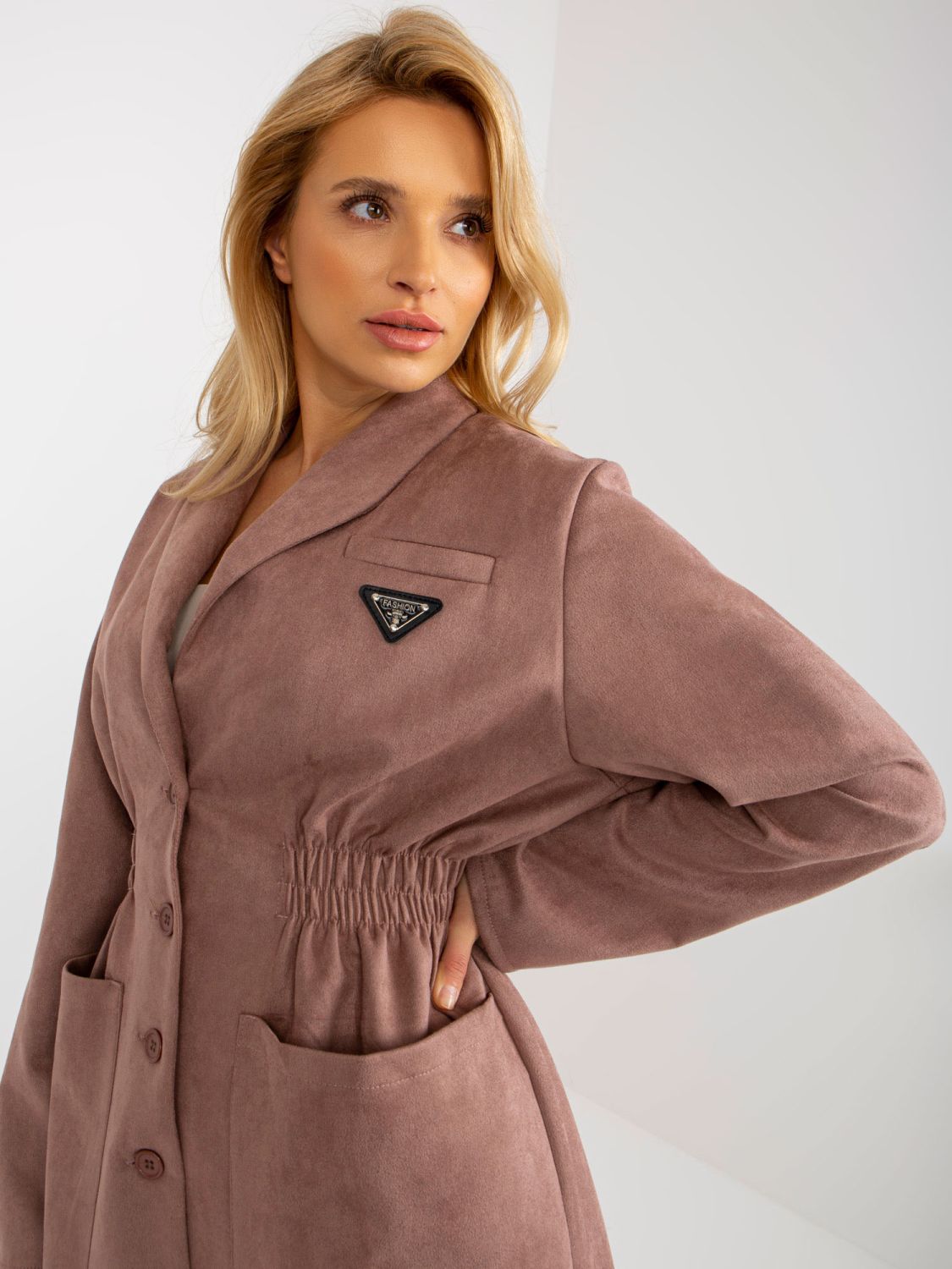 Starorůžový přechodný kabát