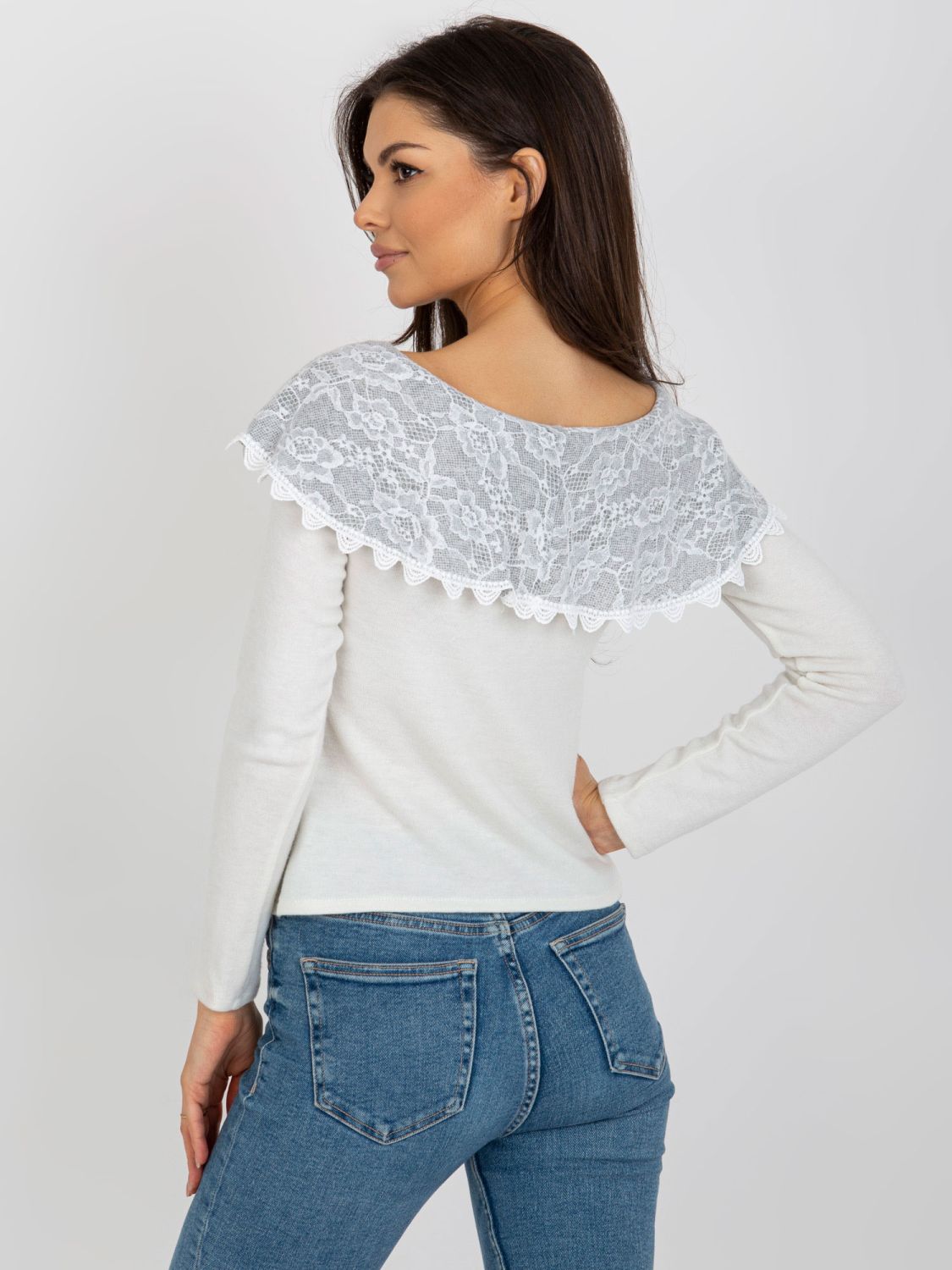 Béžovo-šedá krátká halenka