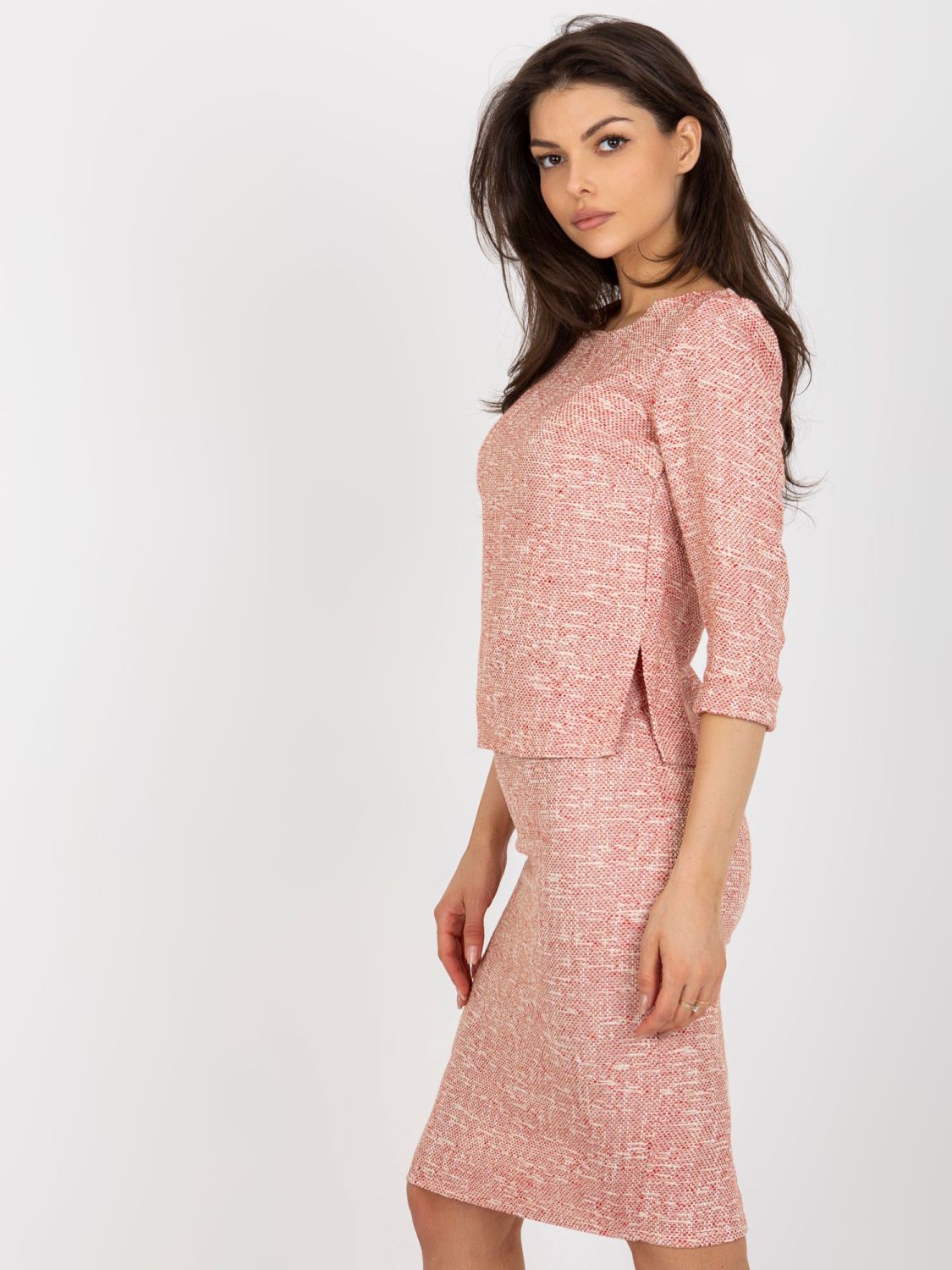 Elegantní červená halenka s 3/4 rukávem