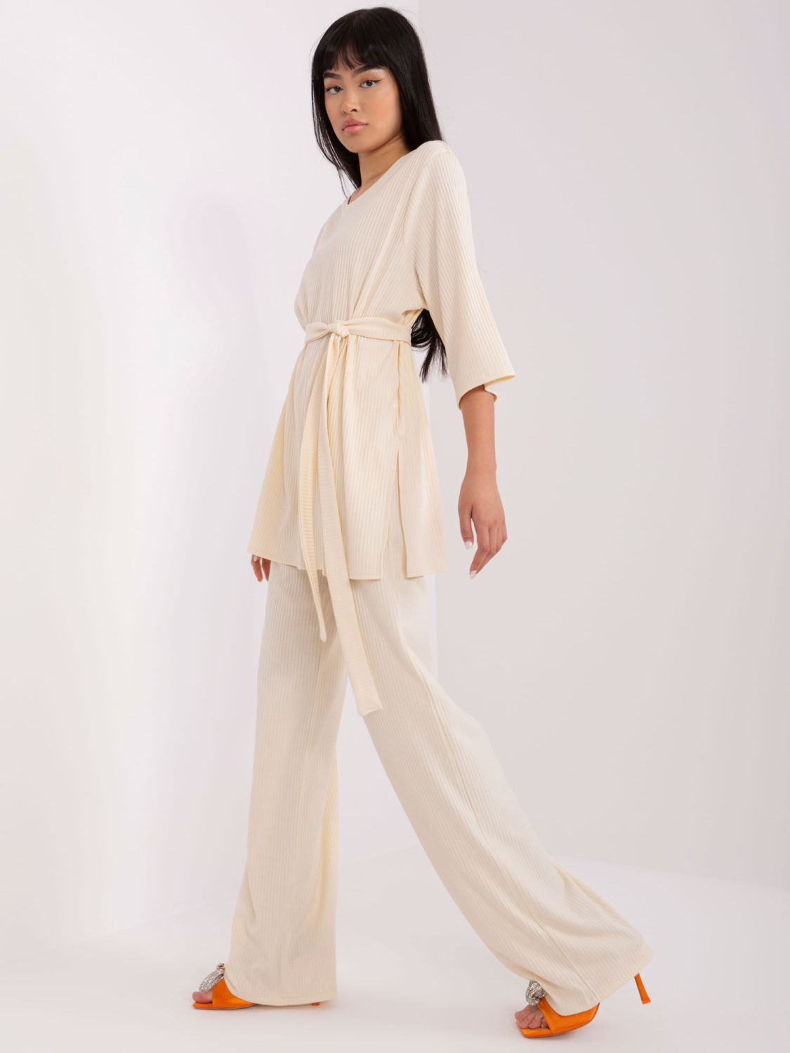 Béžový dámský casual komplet