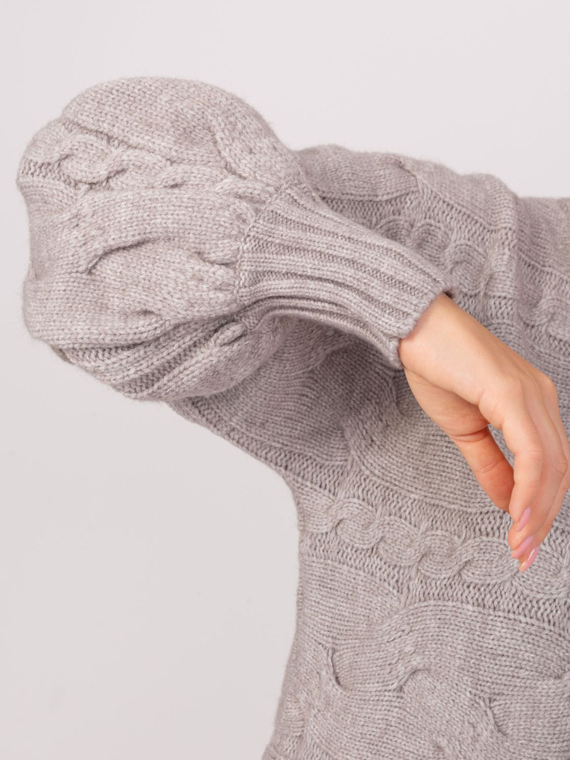 Šedé oversize pletené šaty/pulovr