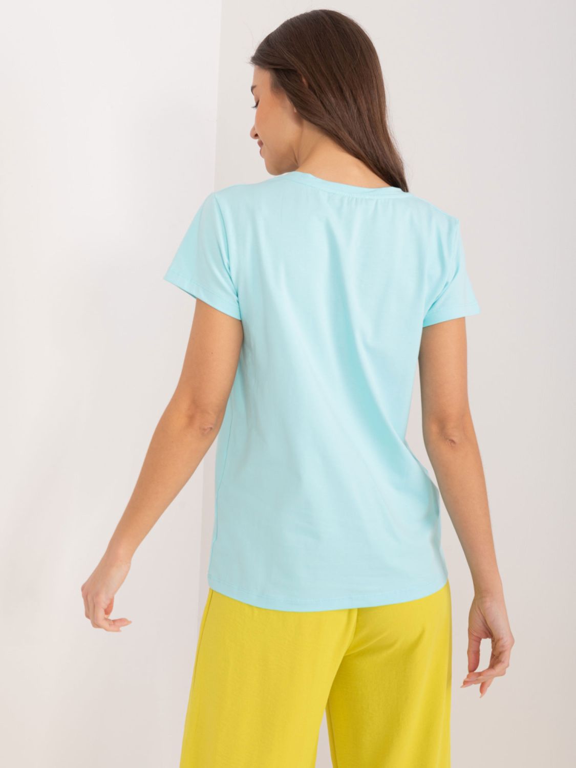 Měkké tričko s aplikací modré