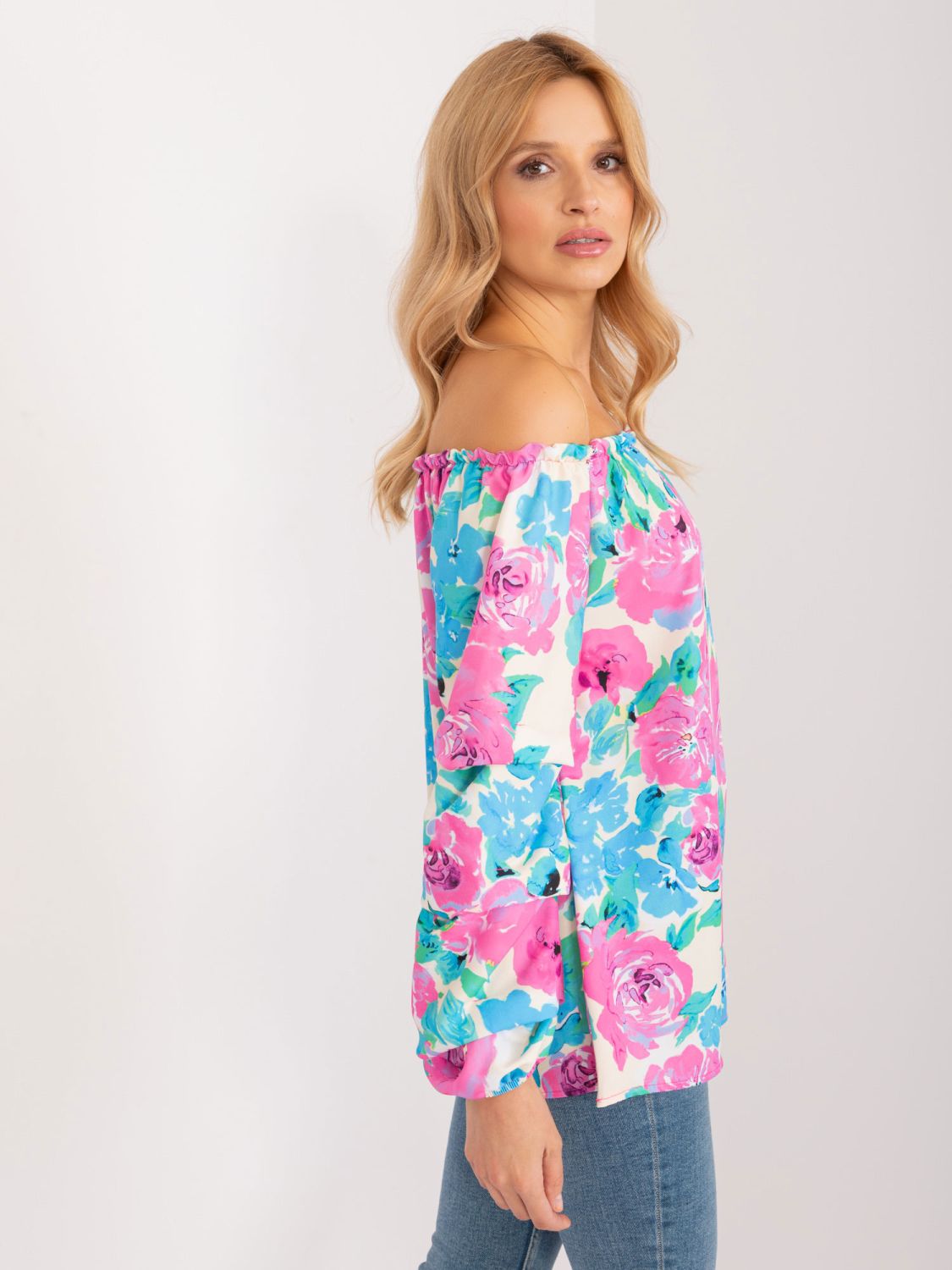 Květinová blůza s dlouhým rukávem