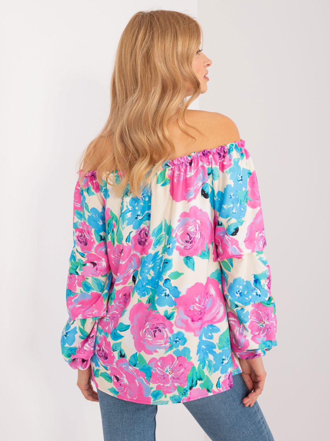 Květinová blůza s dlouhým rukávem