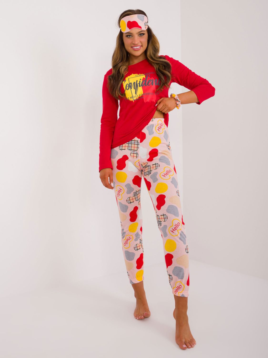 Pohodlné červené pyžamo