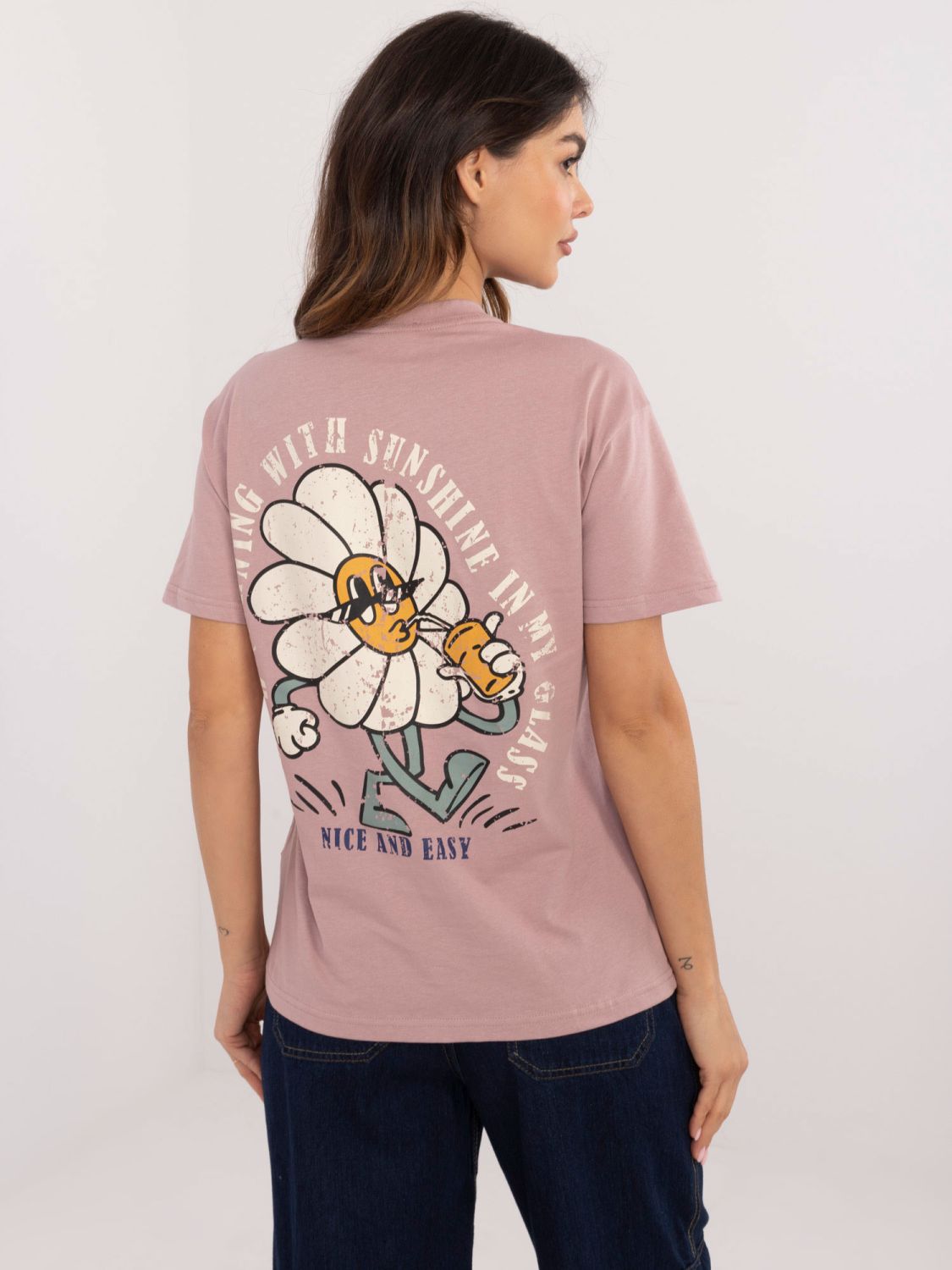 Stylová blůza v starorůžové barvě