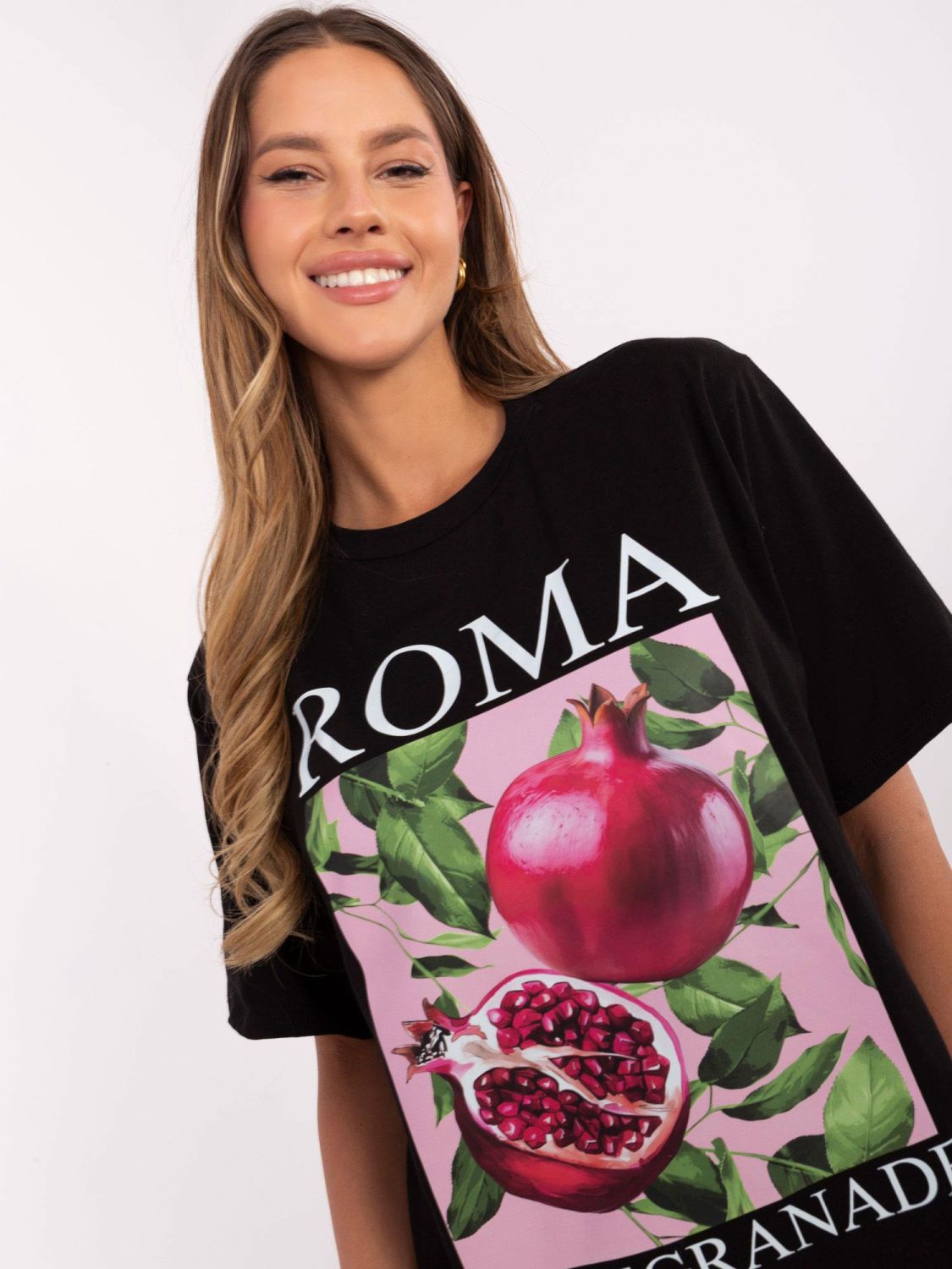 Stylové černé tričko s potiskem