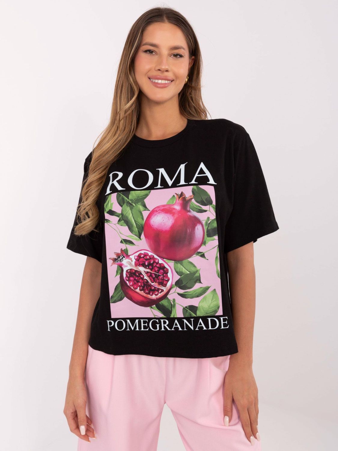 Stylové černé tričko s potiskem