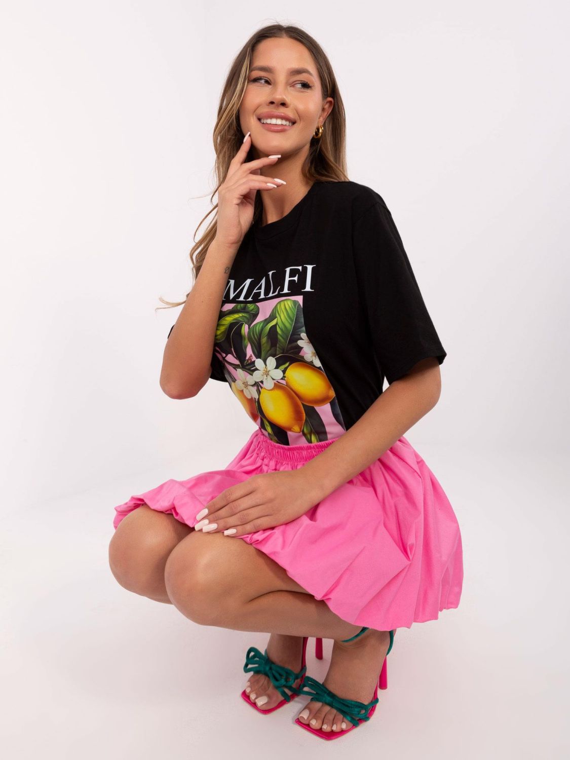 Stylové černé tričko s potiskem