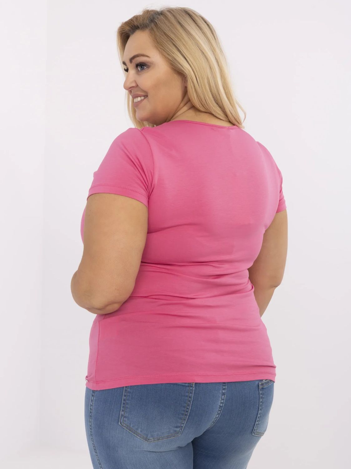 Stylové tričko v tmavě růžové