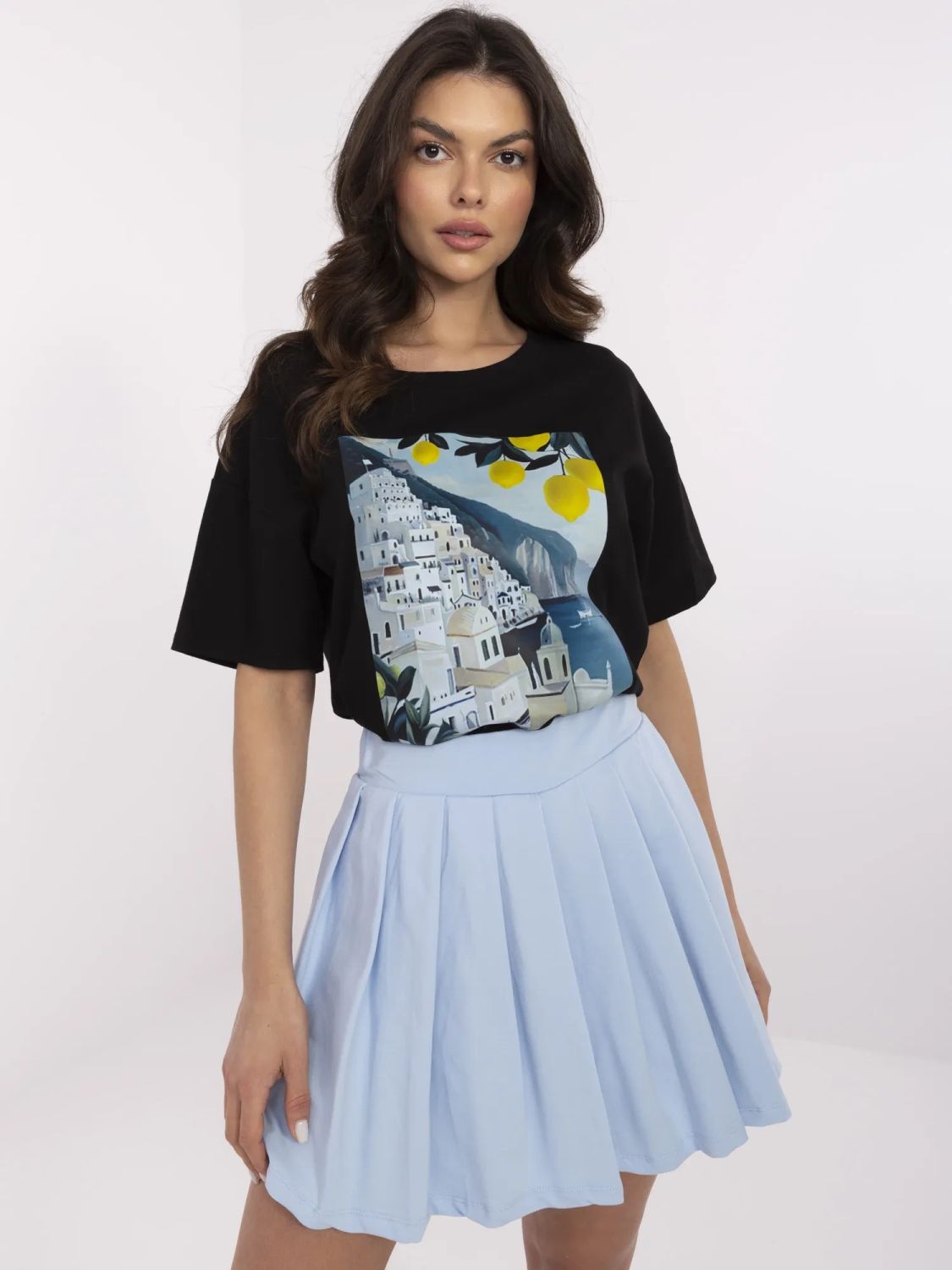 Stylové černé tričko s potiskem