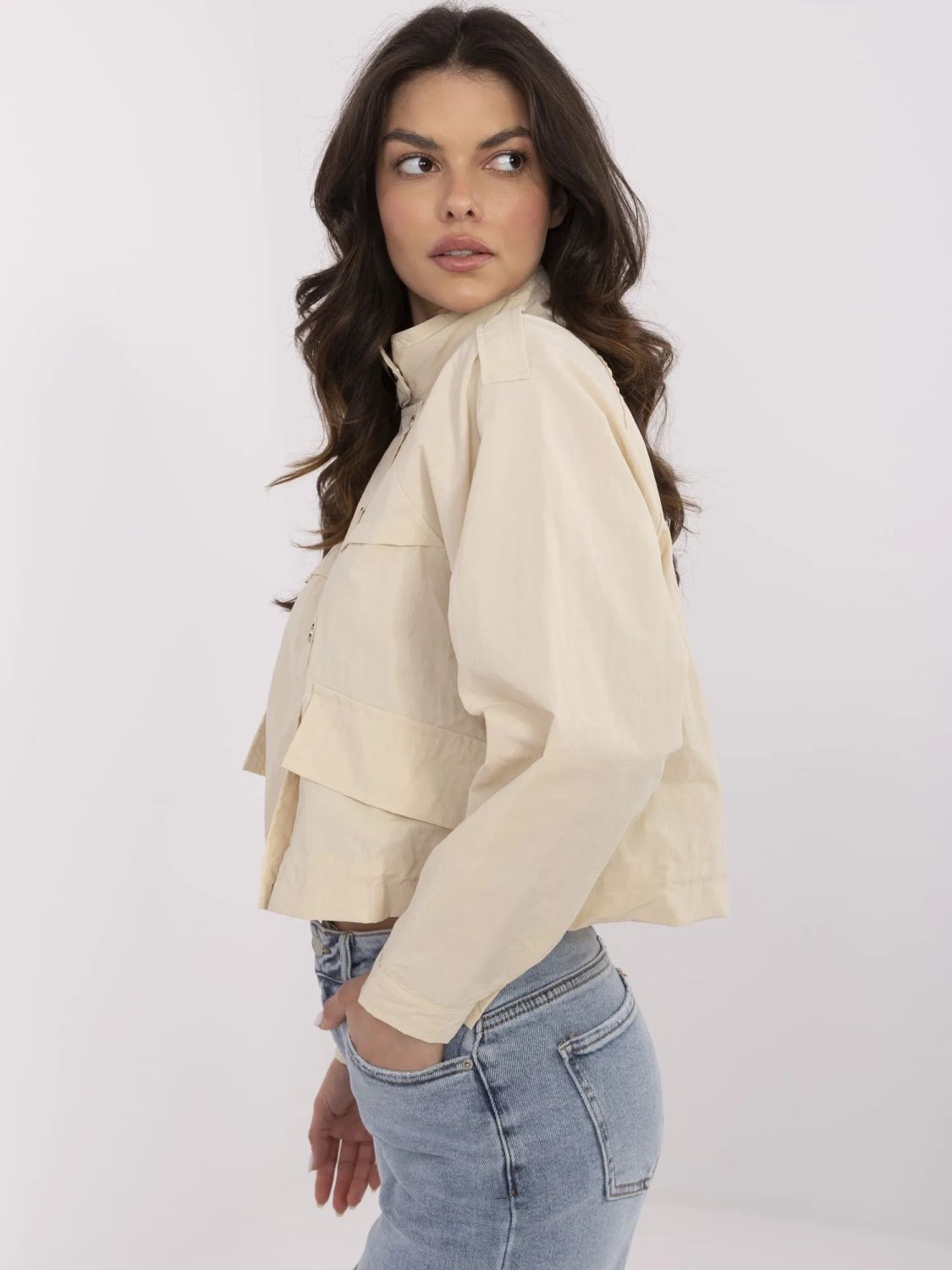 Béžová přechodná bunda