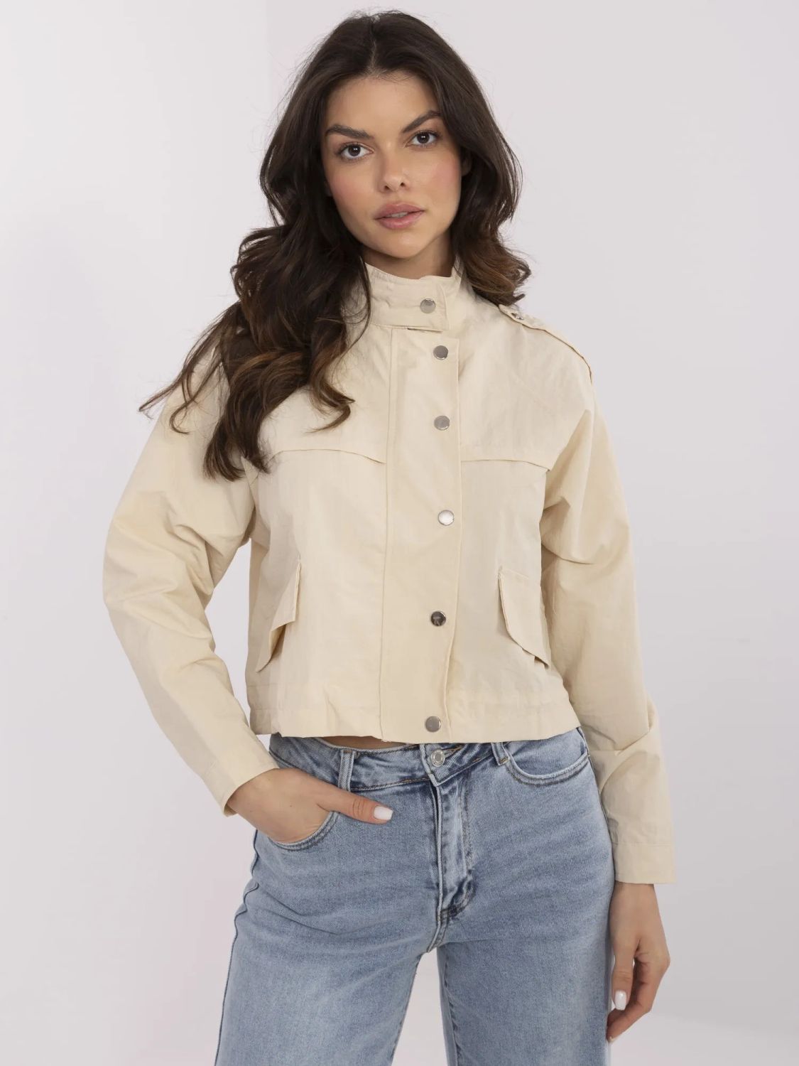 Béžová přechodná bunda