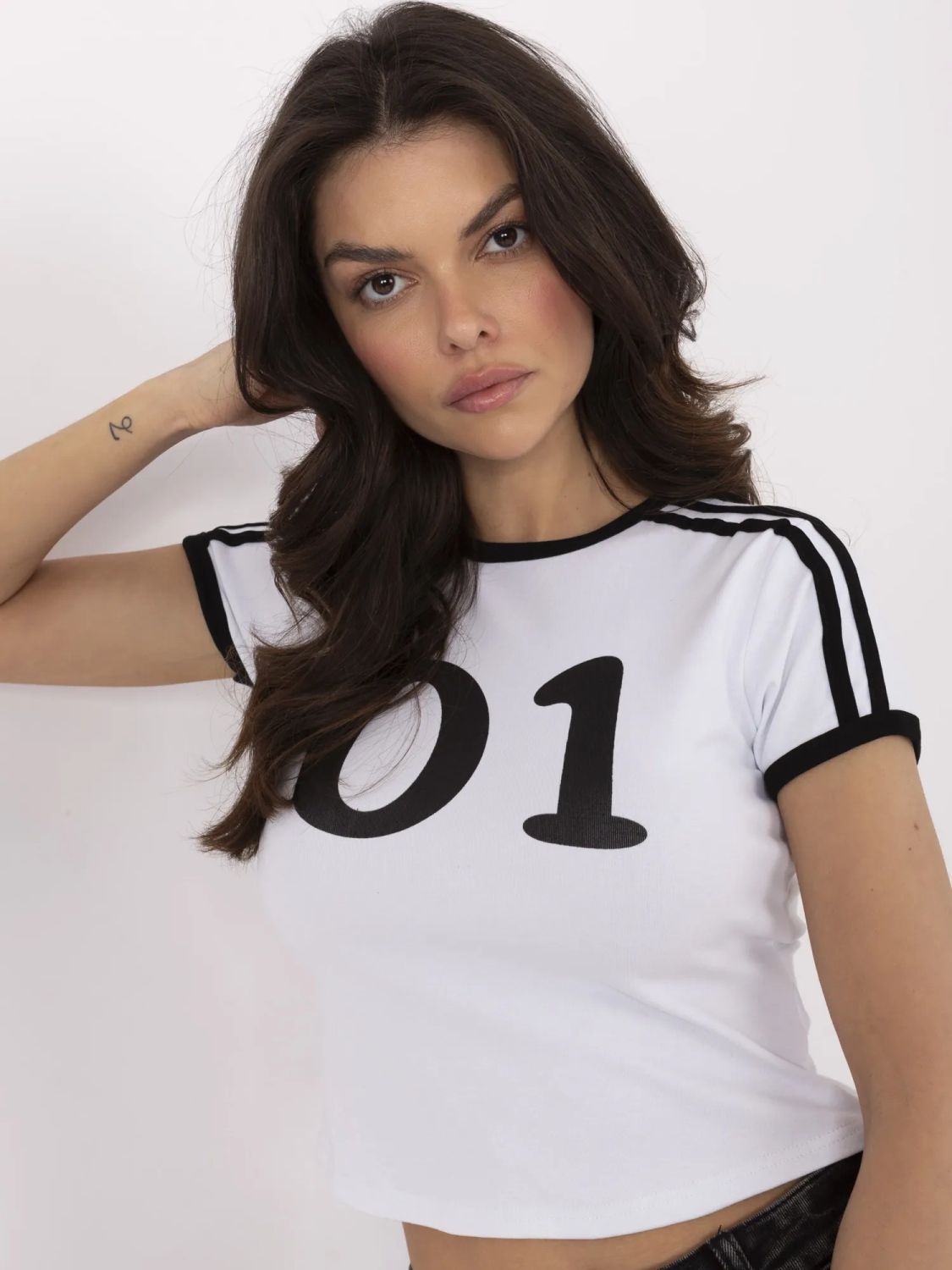 Bílé tričko s černým potiskem