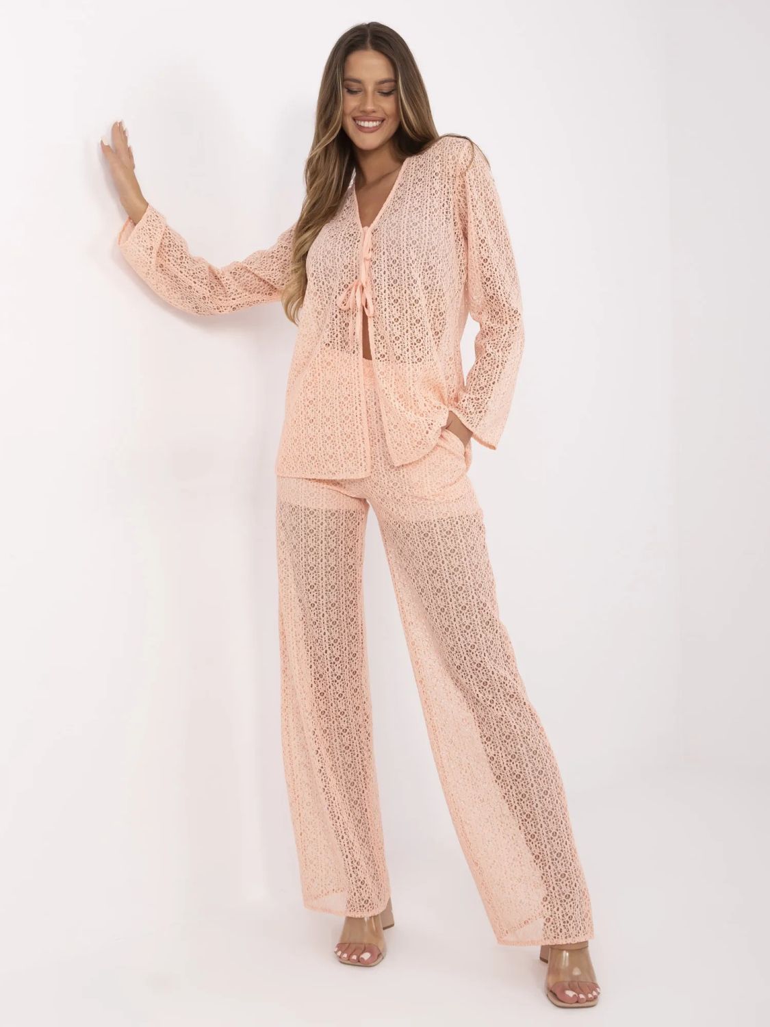 Stylový broskvový komplet