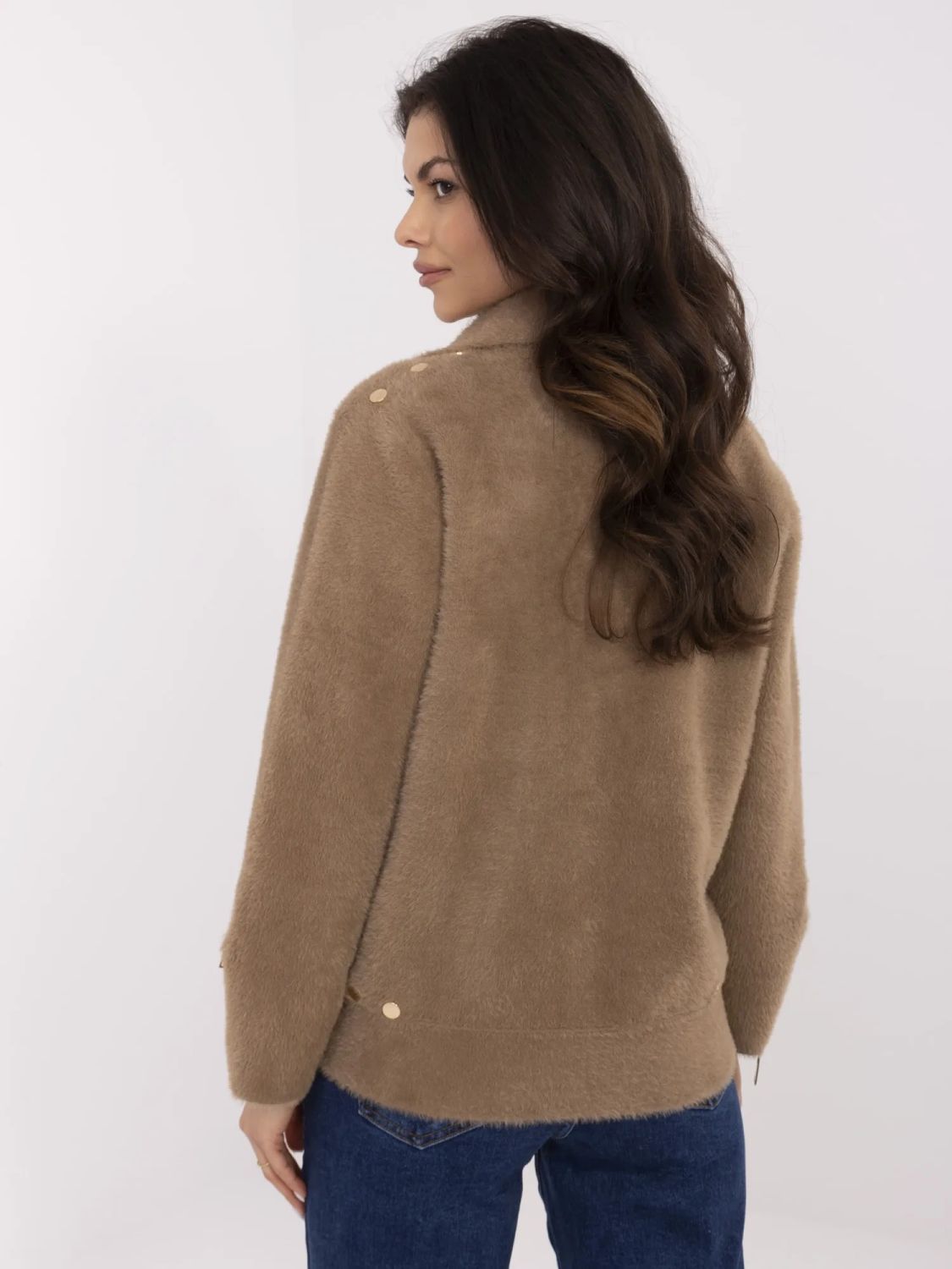 Tmavě béžová přechodná bunda