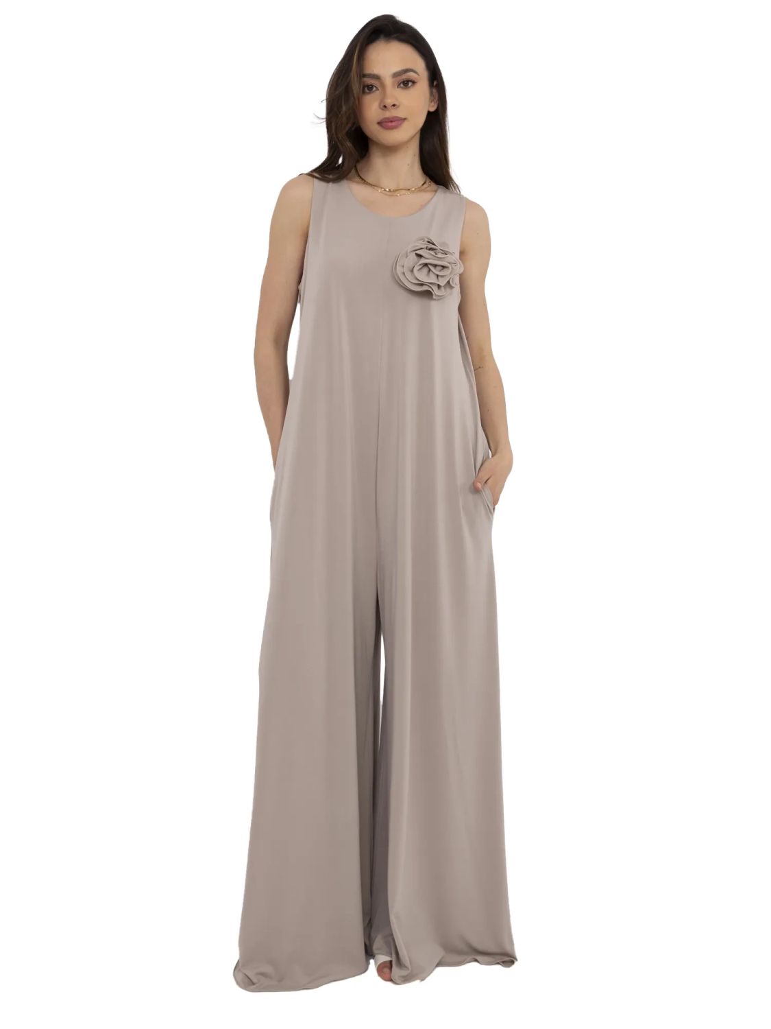 Elegantní béžový overal