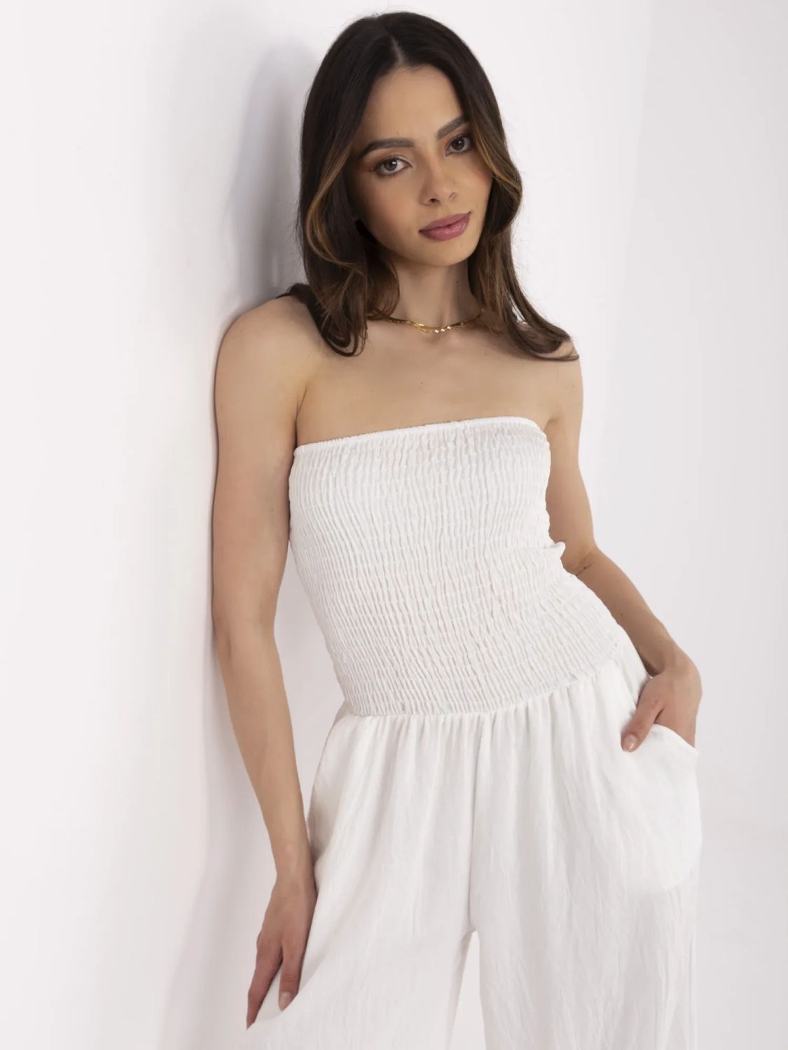 Ecru overal z viskózy