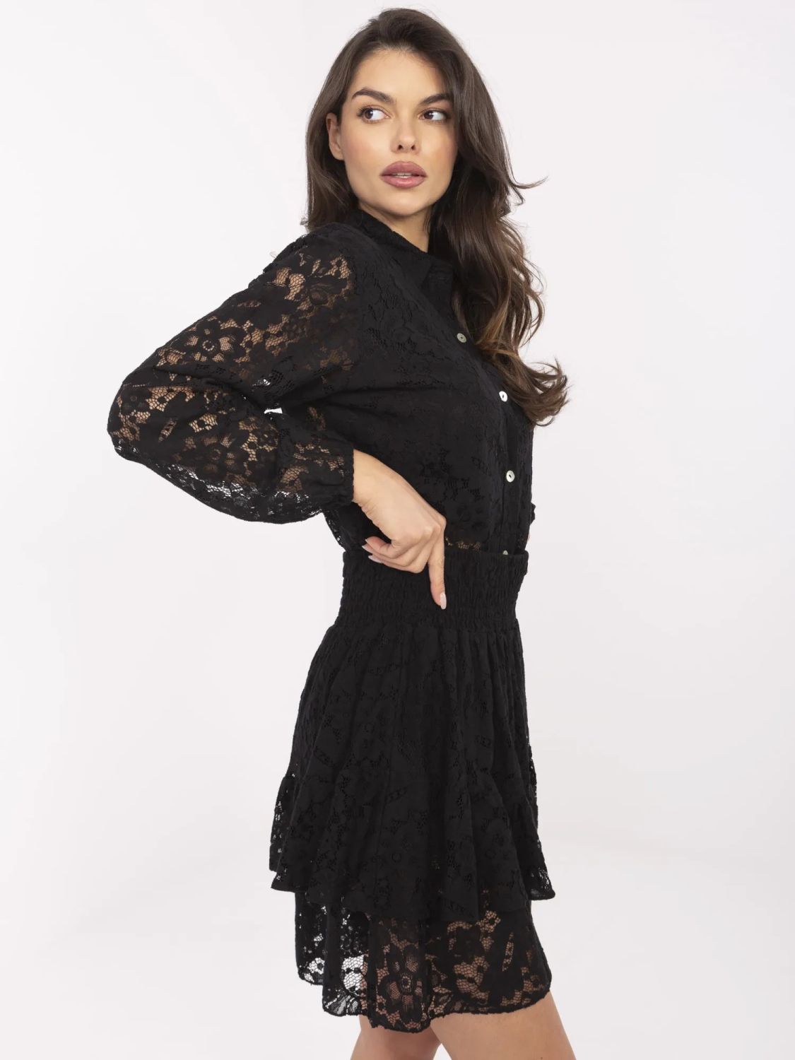 Stylový komplet s dlouhým rukávem černý