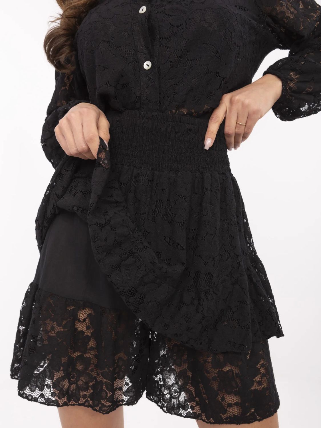 Stylový komplet s dlouhým rukávem černý