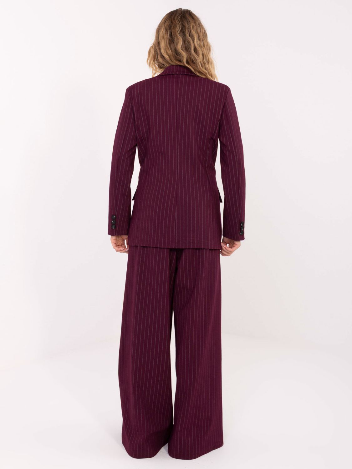 Bordó elegantní sako s proužky