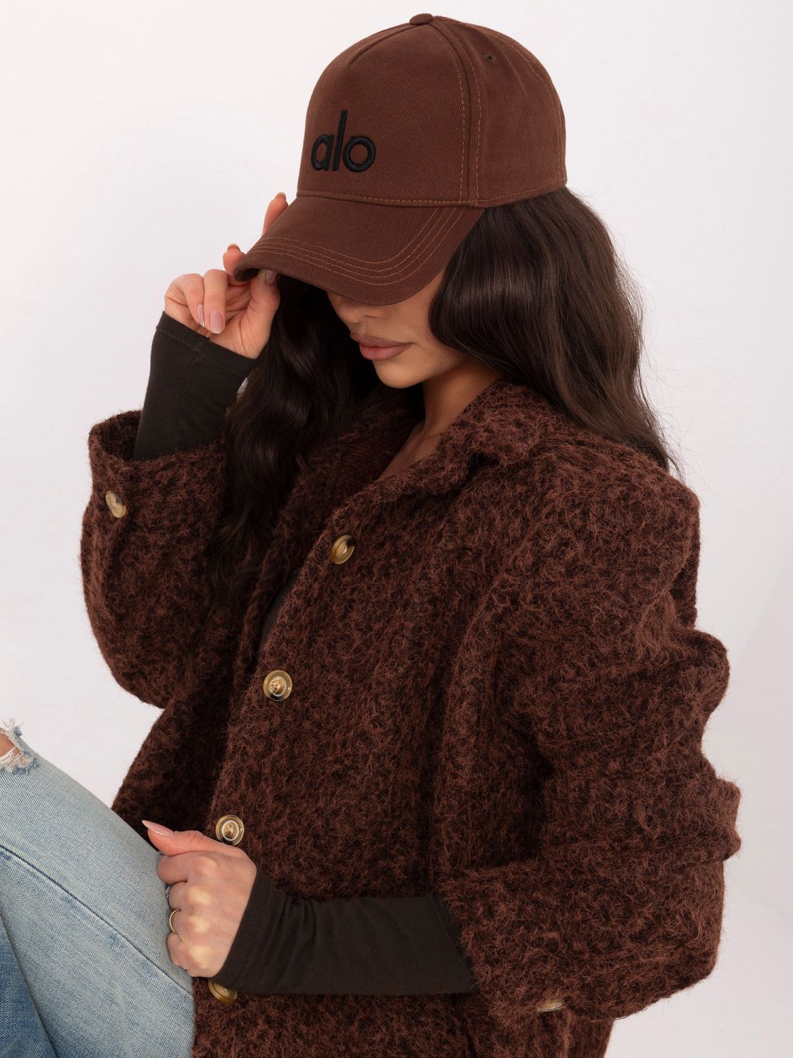 Dámská přechodová bunda v tmavě hnědé barvě