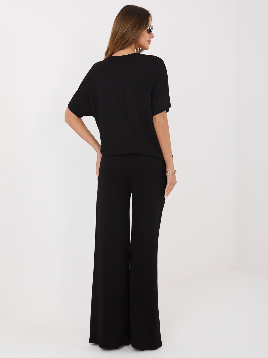 Černý komplet halenka a kalhoty