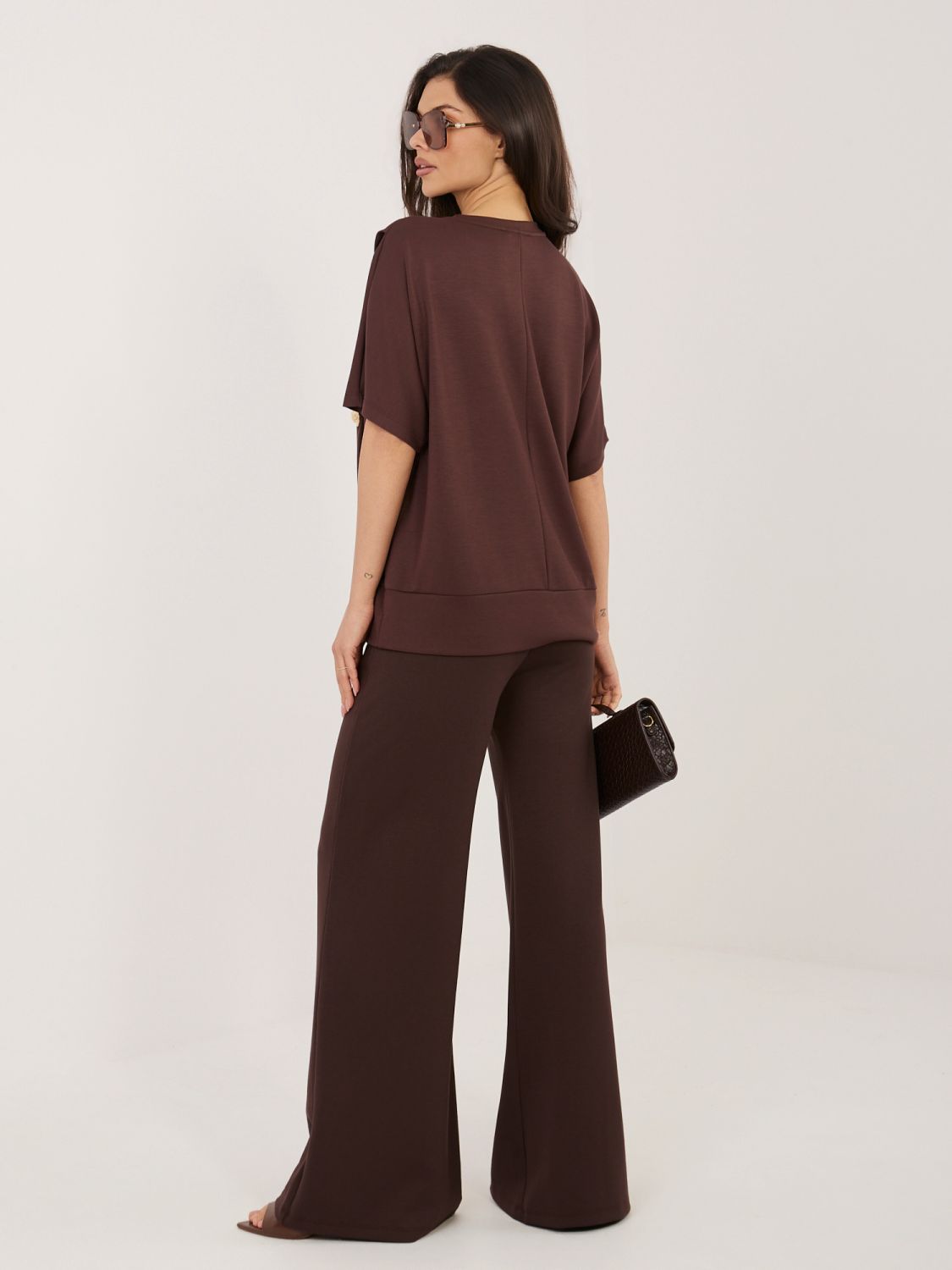 Dámská souprava v hnědé barvě