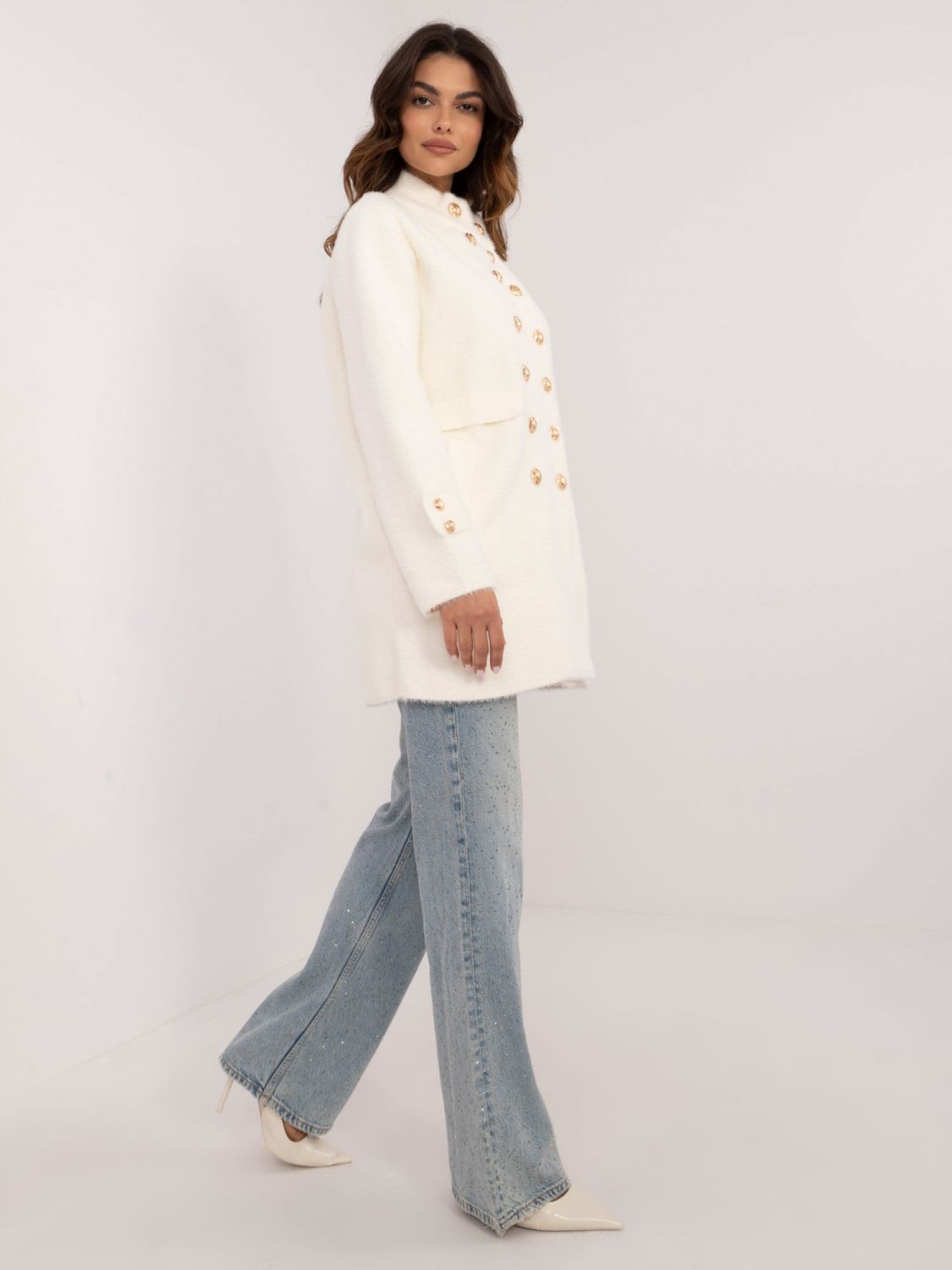 Elegantní ecru kabát