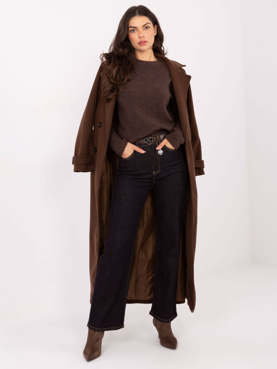 Dámské tmavě modré rovné džíny s vysokým pasem