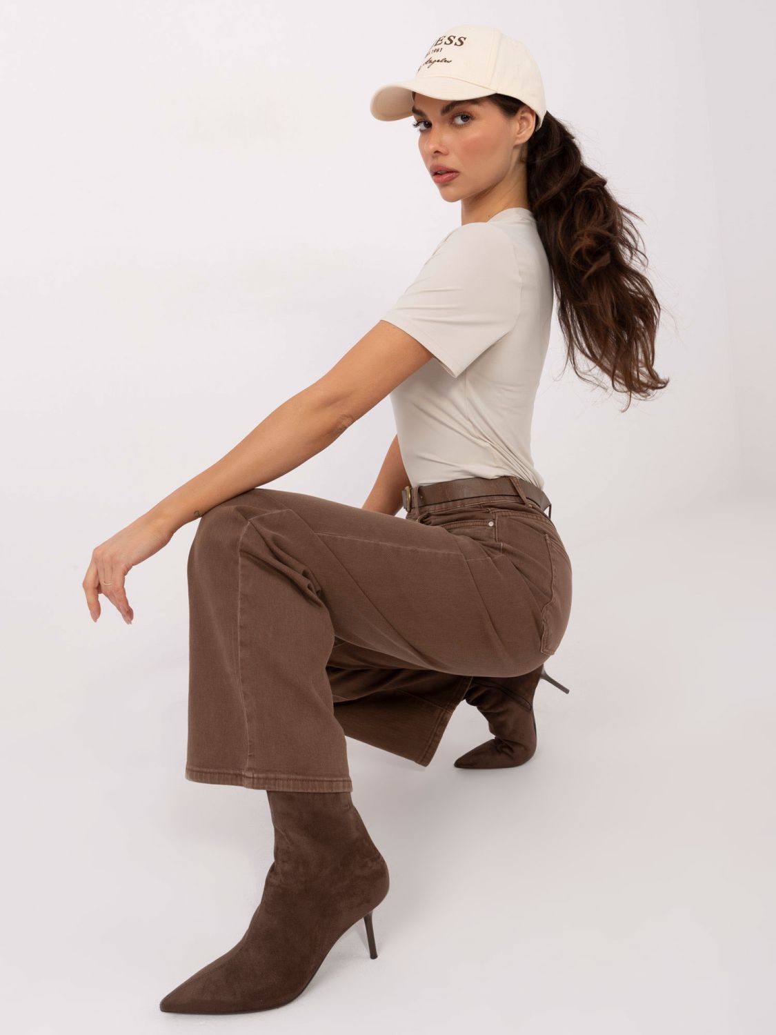 Béžová hladká halenka s krátkým rukávem