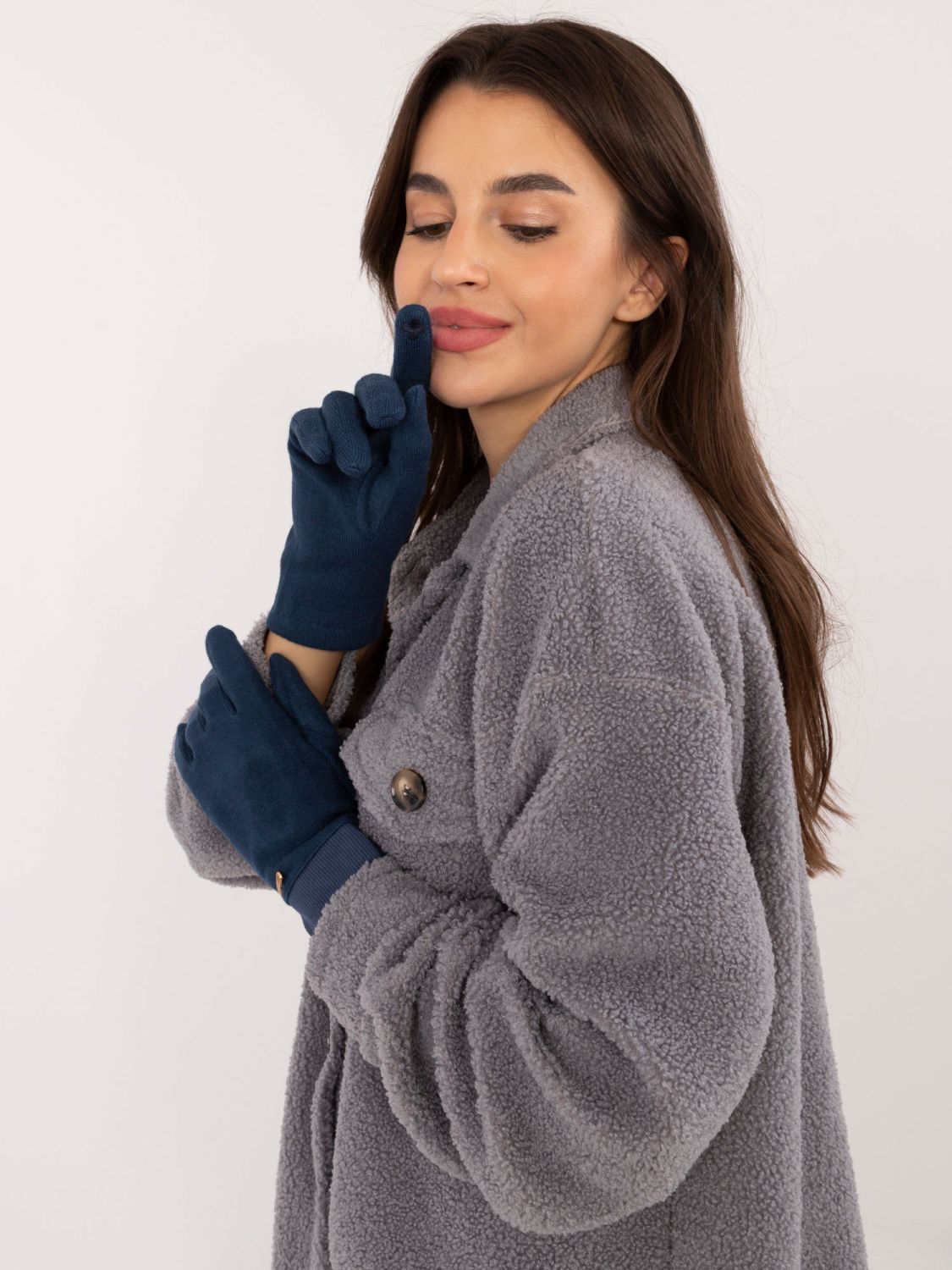 Rukavice s teplou podšívkou v mořské modré