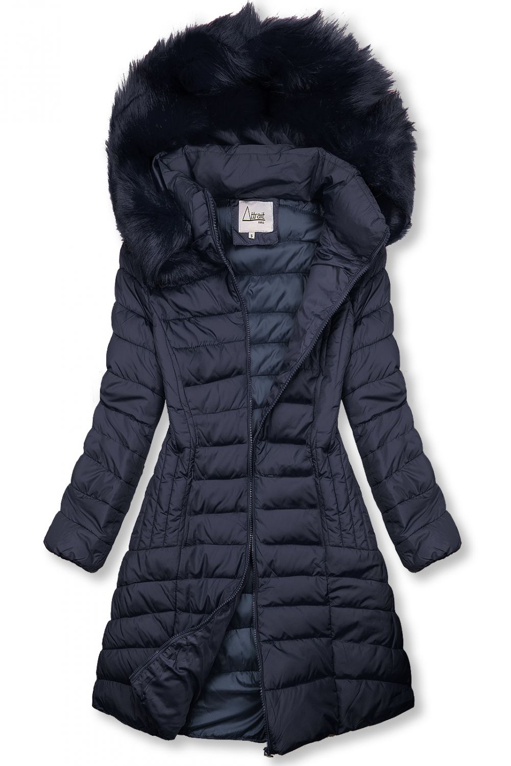 Přechodná prošívaná bunda tmavě modrá