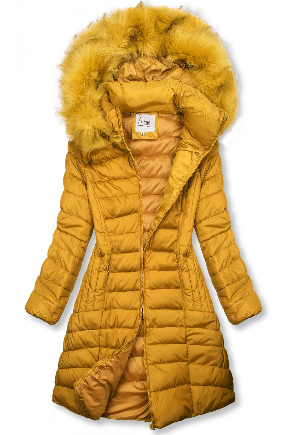 Přechodná prošívaná bunda žlutá