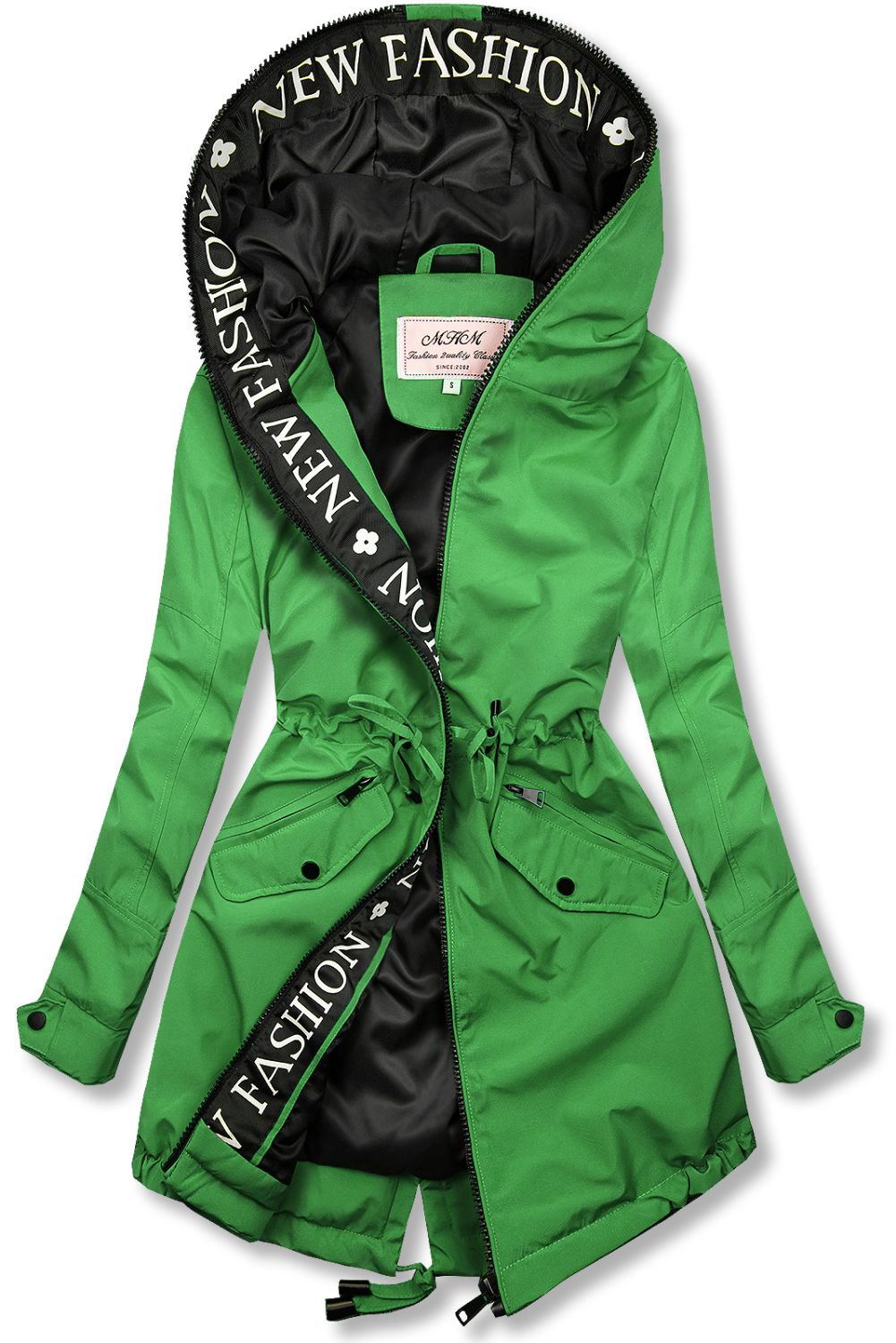 Lehká přechodná parka FASHION zelená