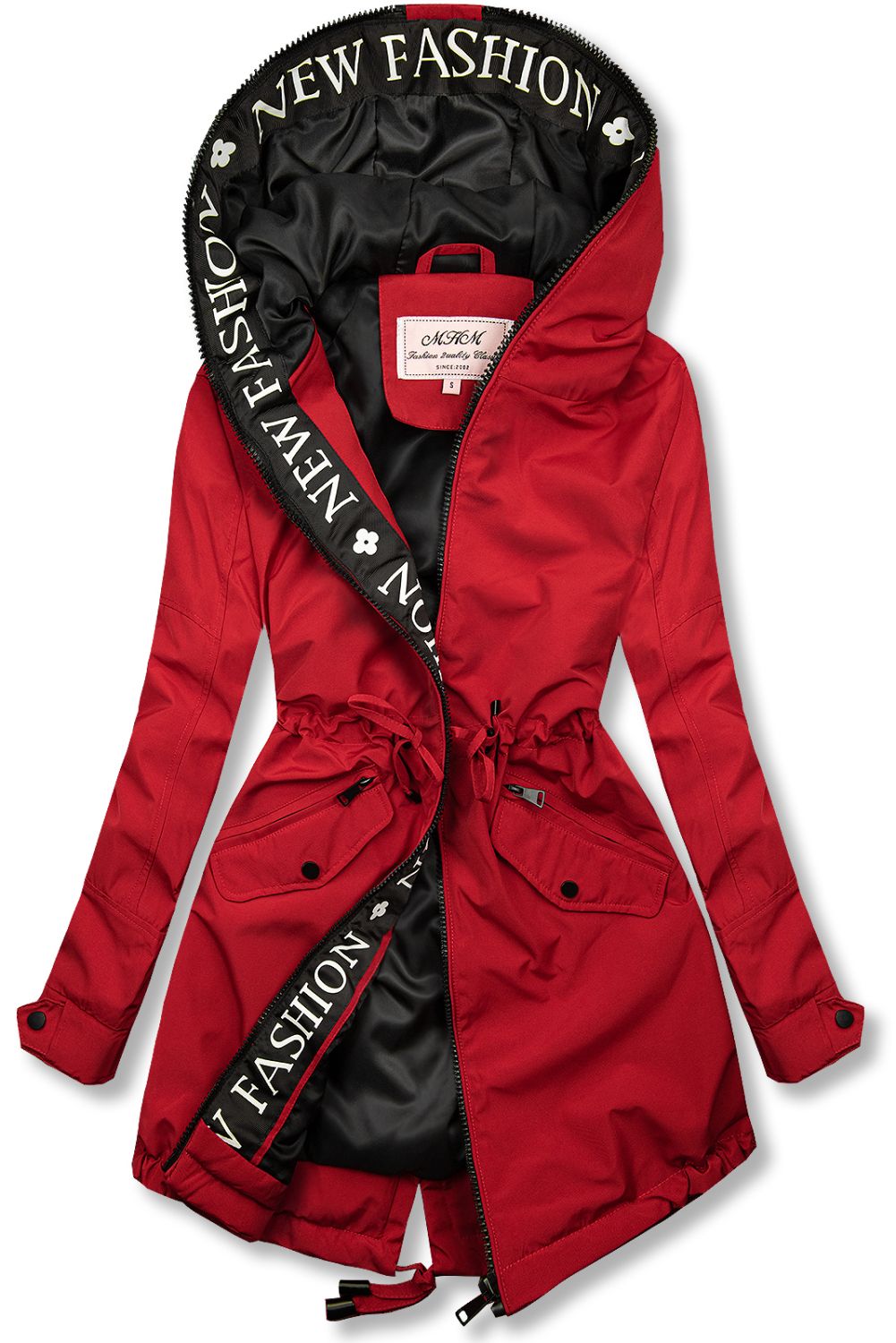 Lehká přechodná parka FASHION červená