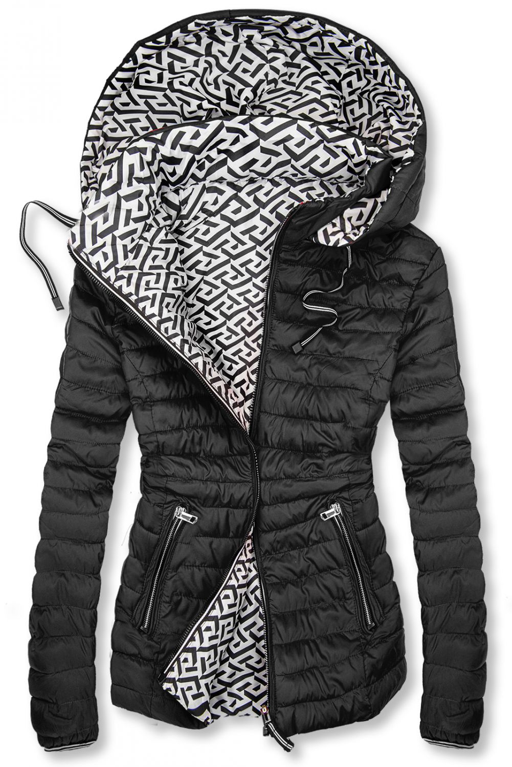 Černá lehká oboustranná bunda