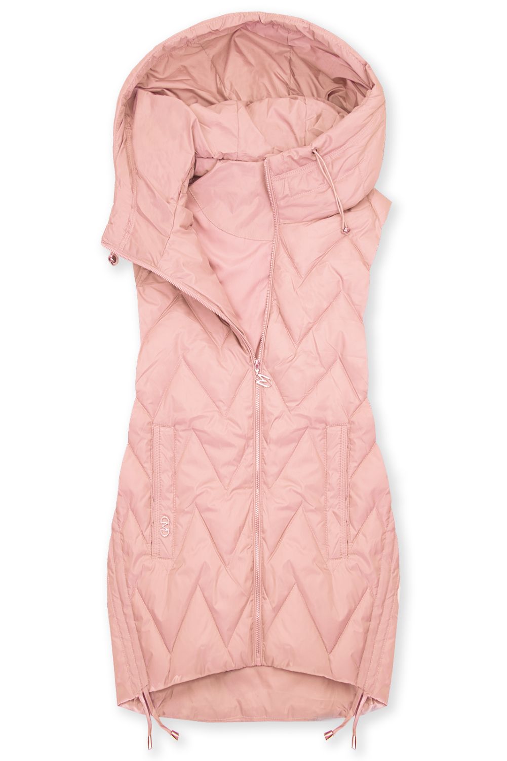 Světle růžová prodloužená vesta