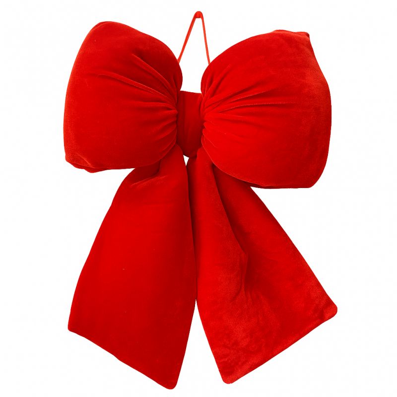 Červená vánoční mašle 29x33 cm