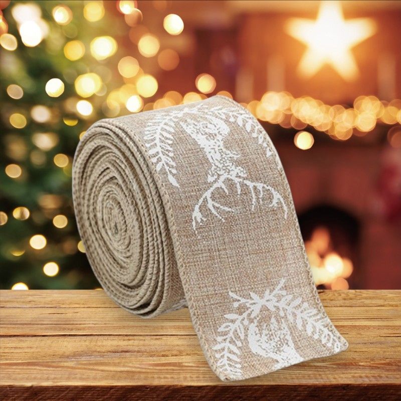 Vánoční stuha NATURE 5cm x 2m