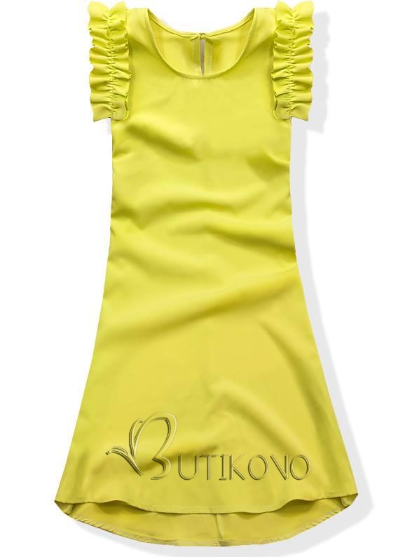 Žluté - neonové šaty 6020