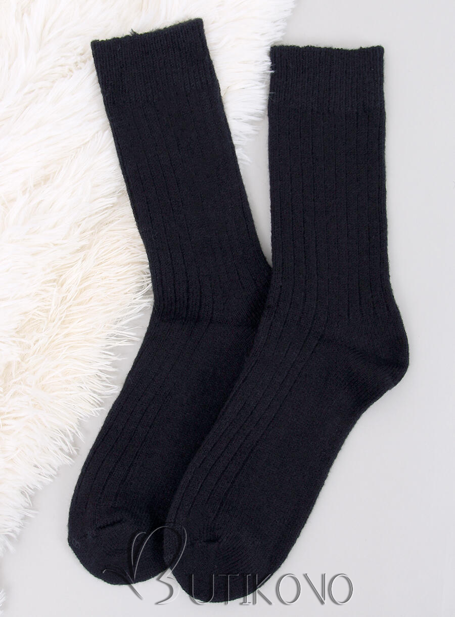 Černé hřejivé dámské ponožky