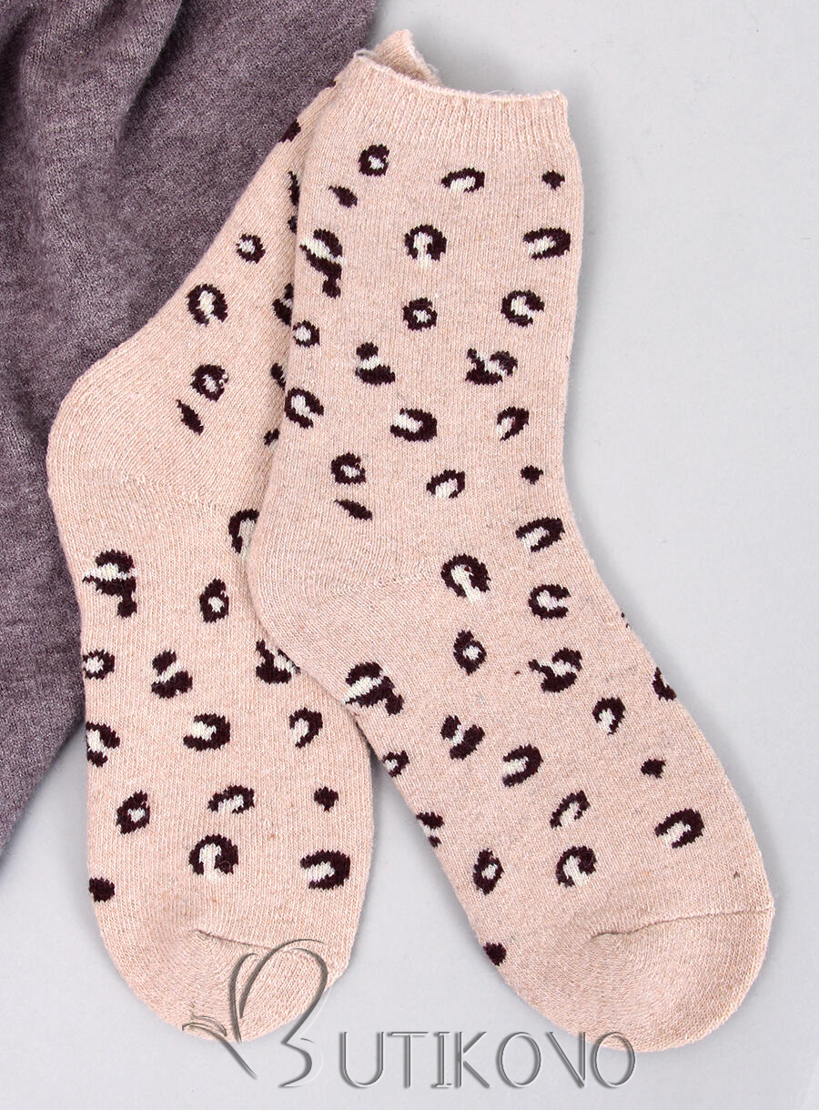 Dámské ponožky s leopardím vzorem 2 - 3 páry