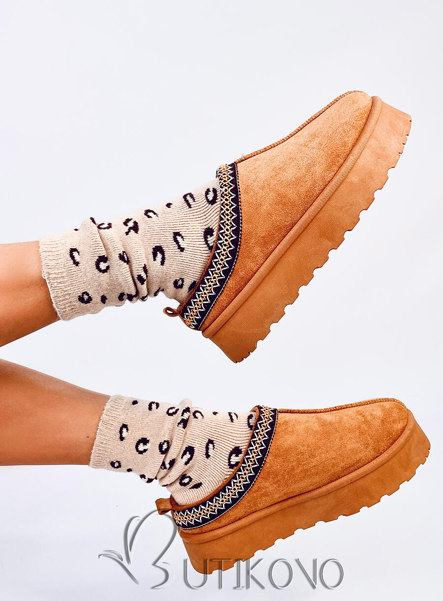 Dámské ponožky s leopardím vzorem 3 - 3 páry