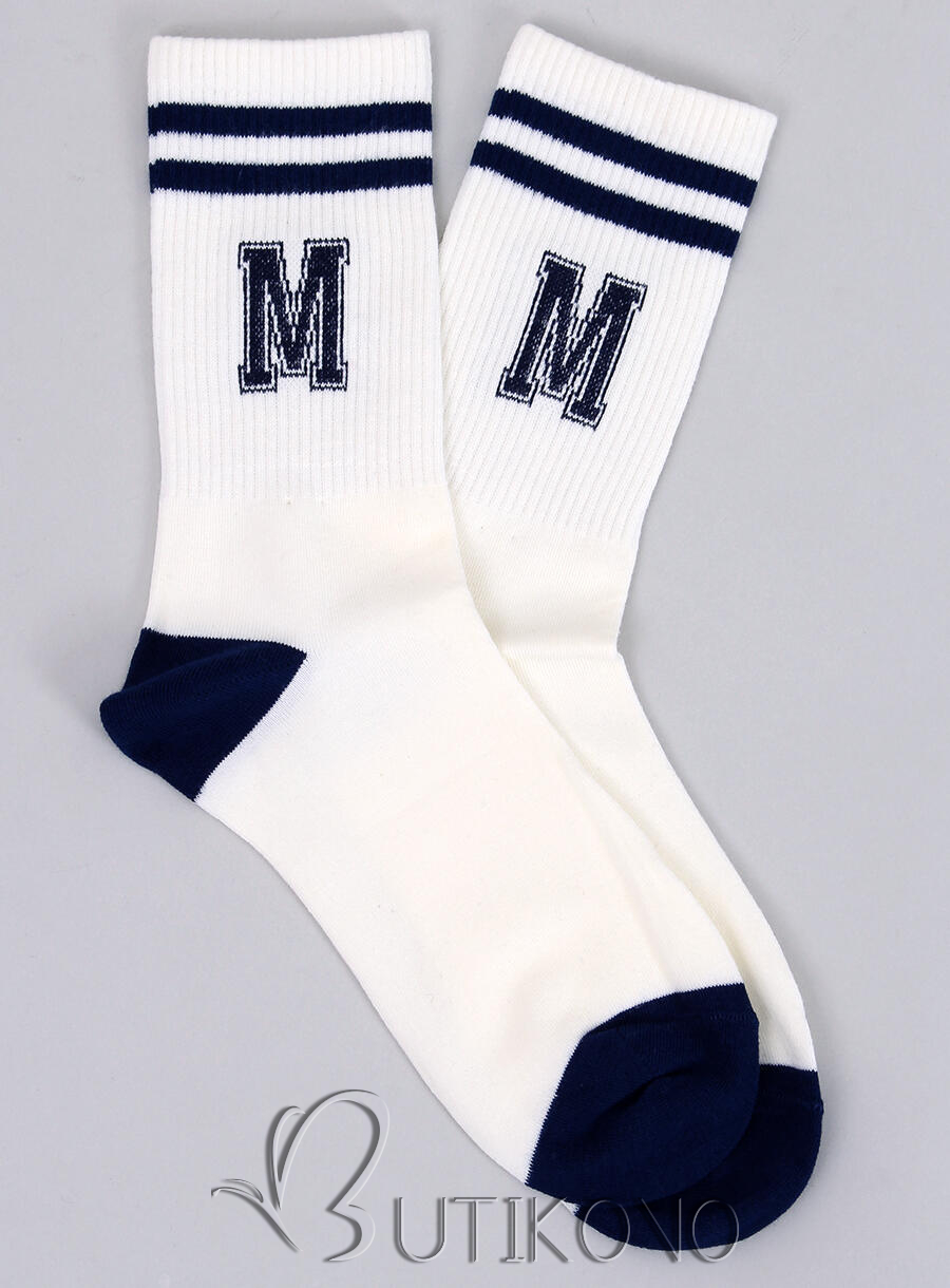 Dámské ponožky SPORTY 1 modrá/bílá