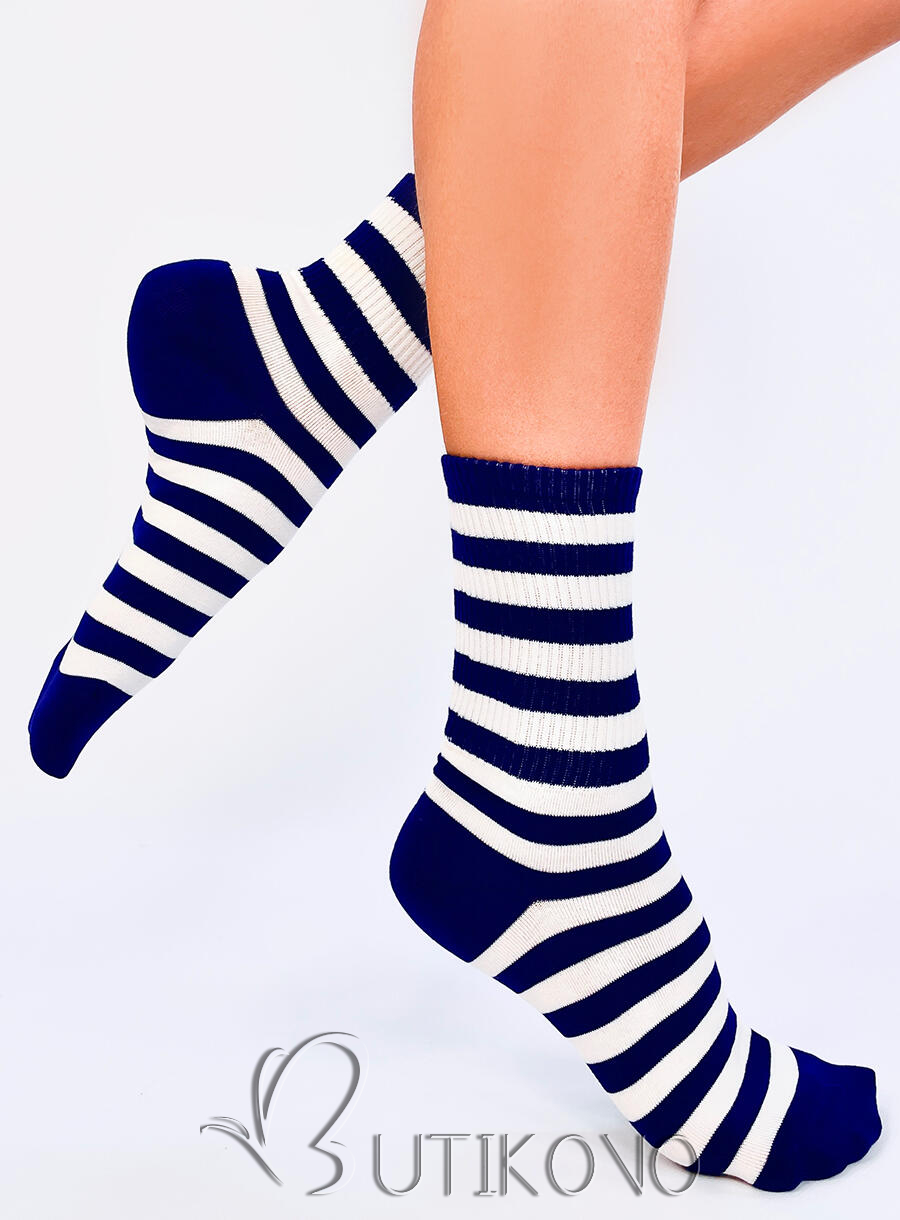 Dámské ponožky SPORTY 3 modrá/bílá